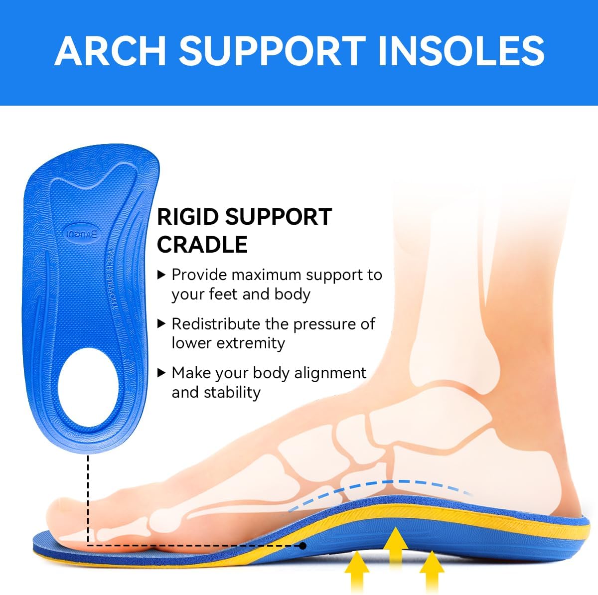 Thumbnail 2 de 3ANGNI Heavy Duty Plantar Fasciitis Insoles