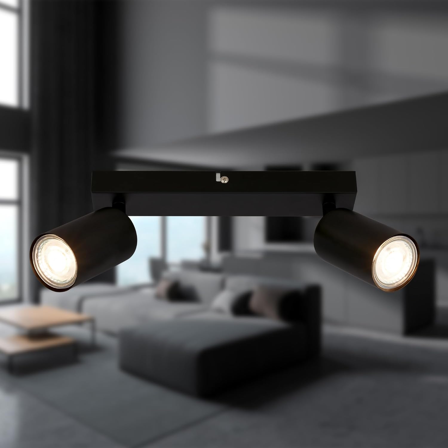Thumbnail 3 de Briloner Plafoniera LED Soffitto GU10 a 2 Luci, Nero, IP20