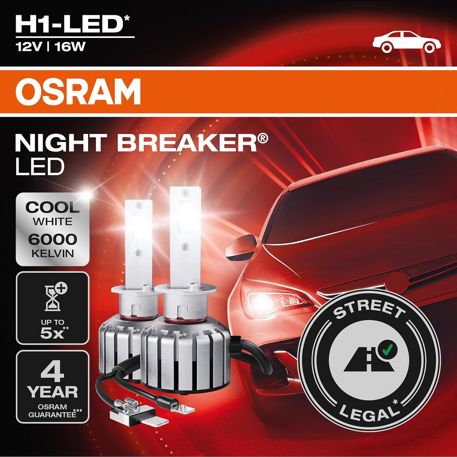 Detalle de OSRAM NIGHT BREAKER H1 LED – lampada retrofit LED omologata per uso stradale
