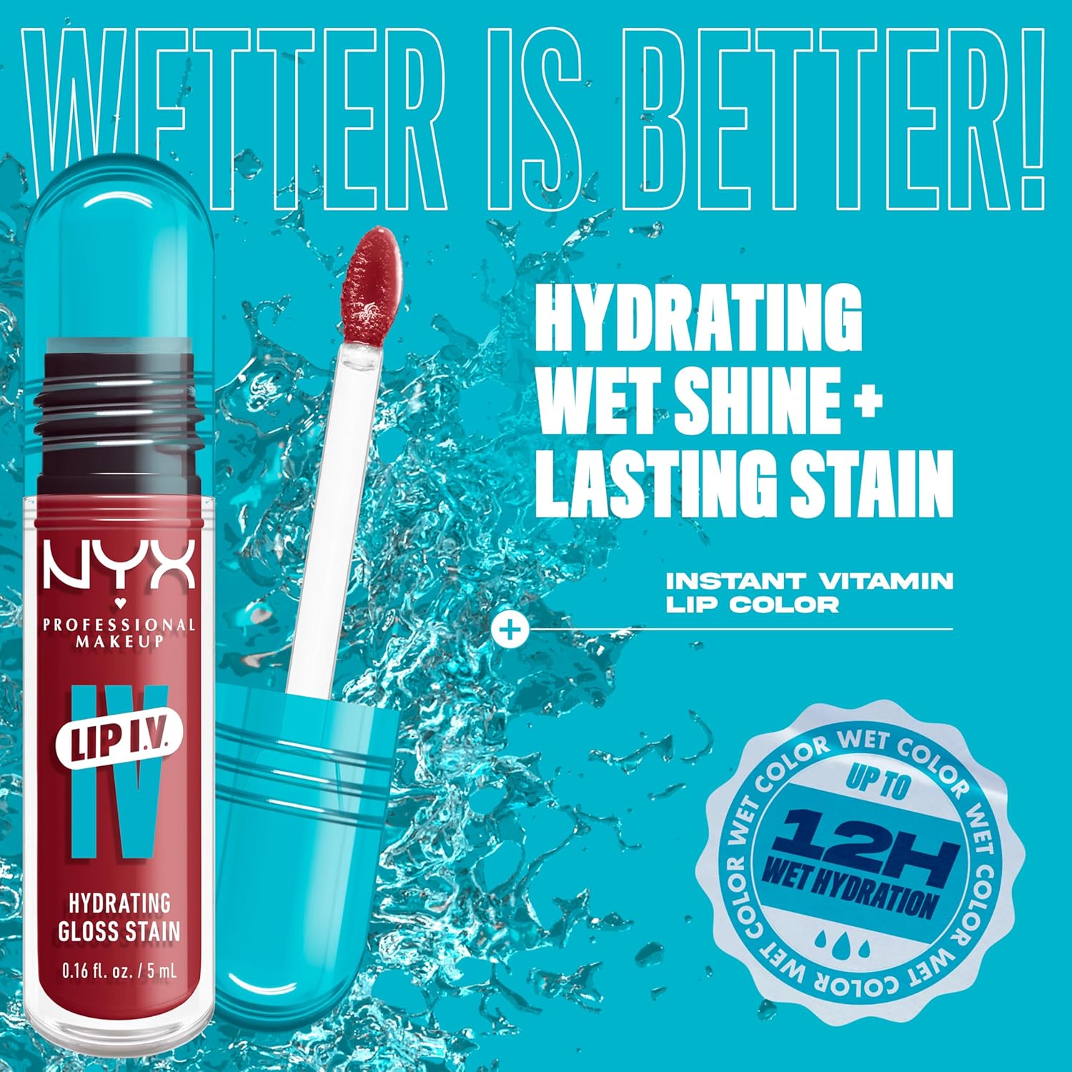 Thumbnail 2 de NYX Lip IV Hydrating Gloss Stain 2-in-1 Bubblegum Burst – Feuchtigkeit trifft sanfte Farbgebung