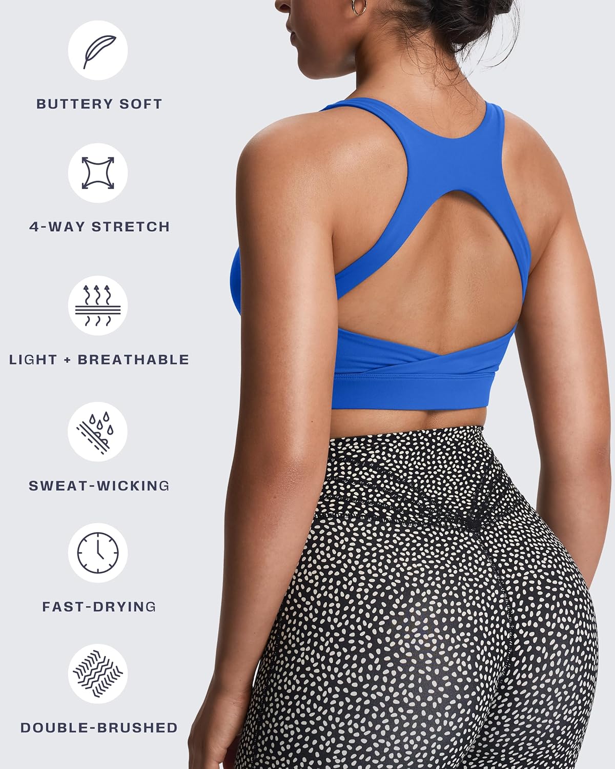 Thumbnail 3 de Aoxjox Women's High Impact Workout Sports Bra with Hollow Racerback