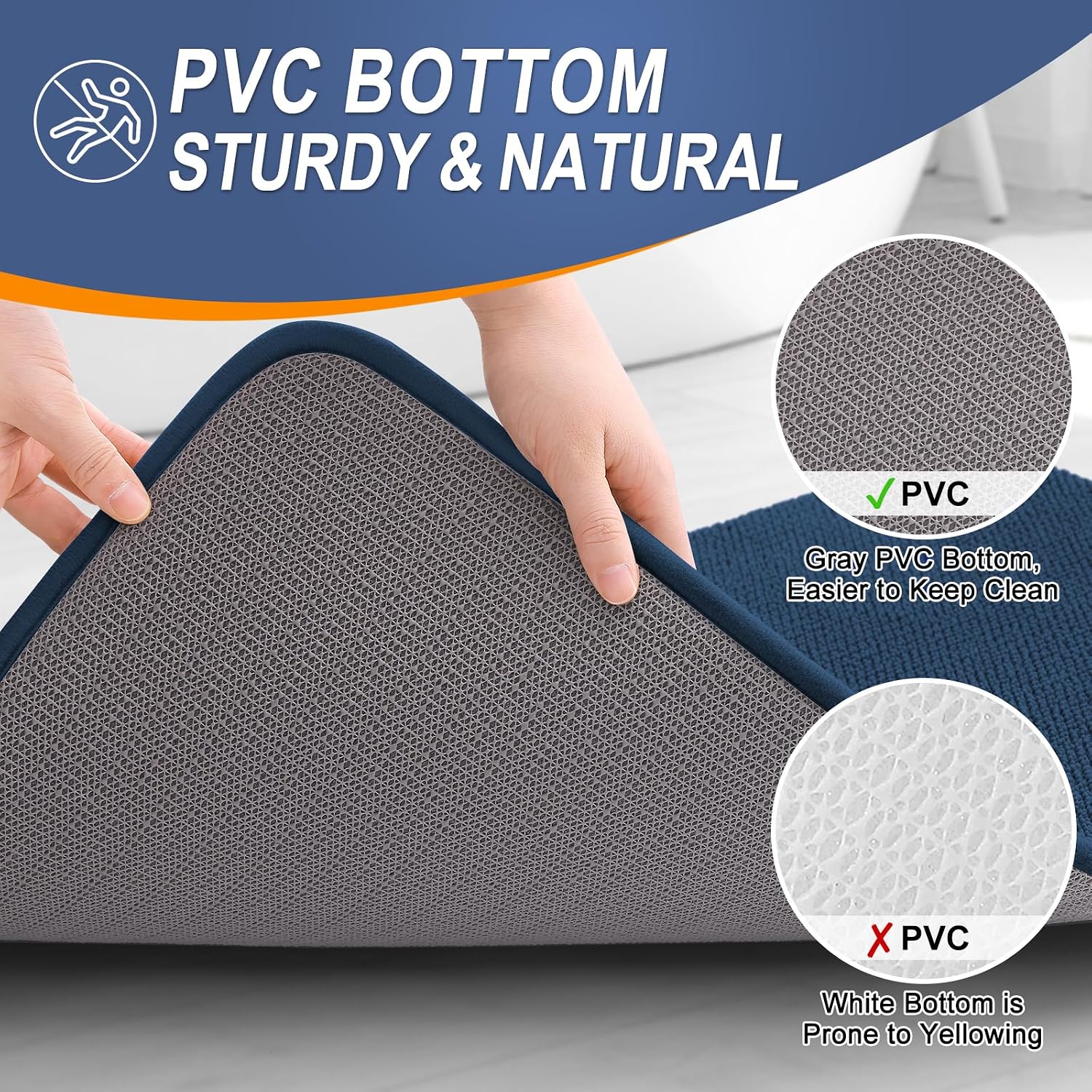 Detalle 2 de OLANLY Bathroom Runner Rug 50x30
