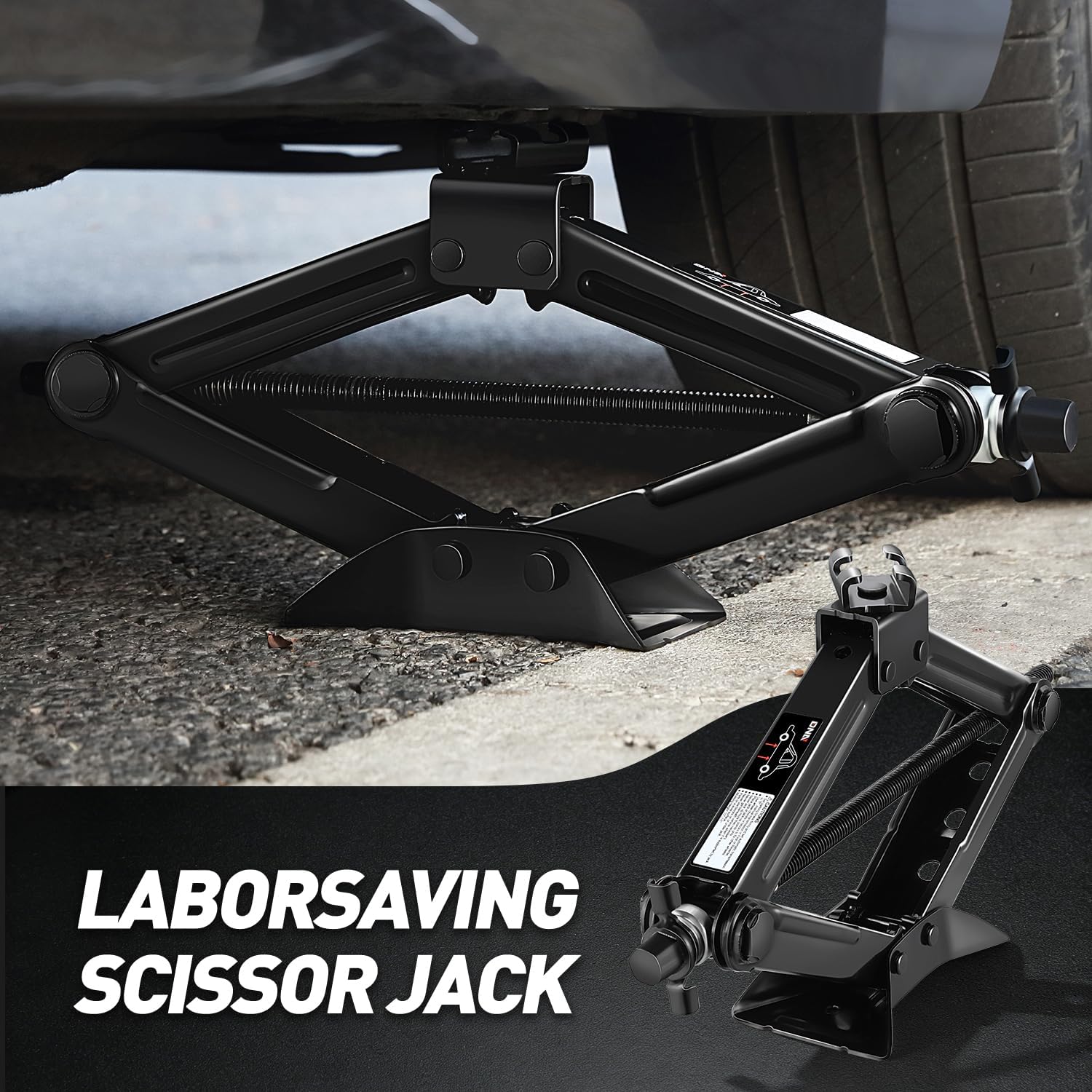 Thumbnail 6 de DNA Motoring Scissor Jack, 1.5-Ton Capacity