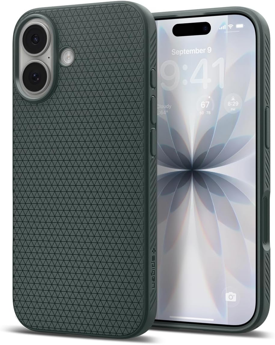 Detalle de Coque Spigen Liquid Air pour iPhone 17 (édition 2025, flexible) – vert