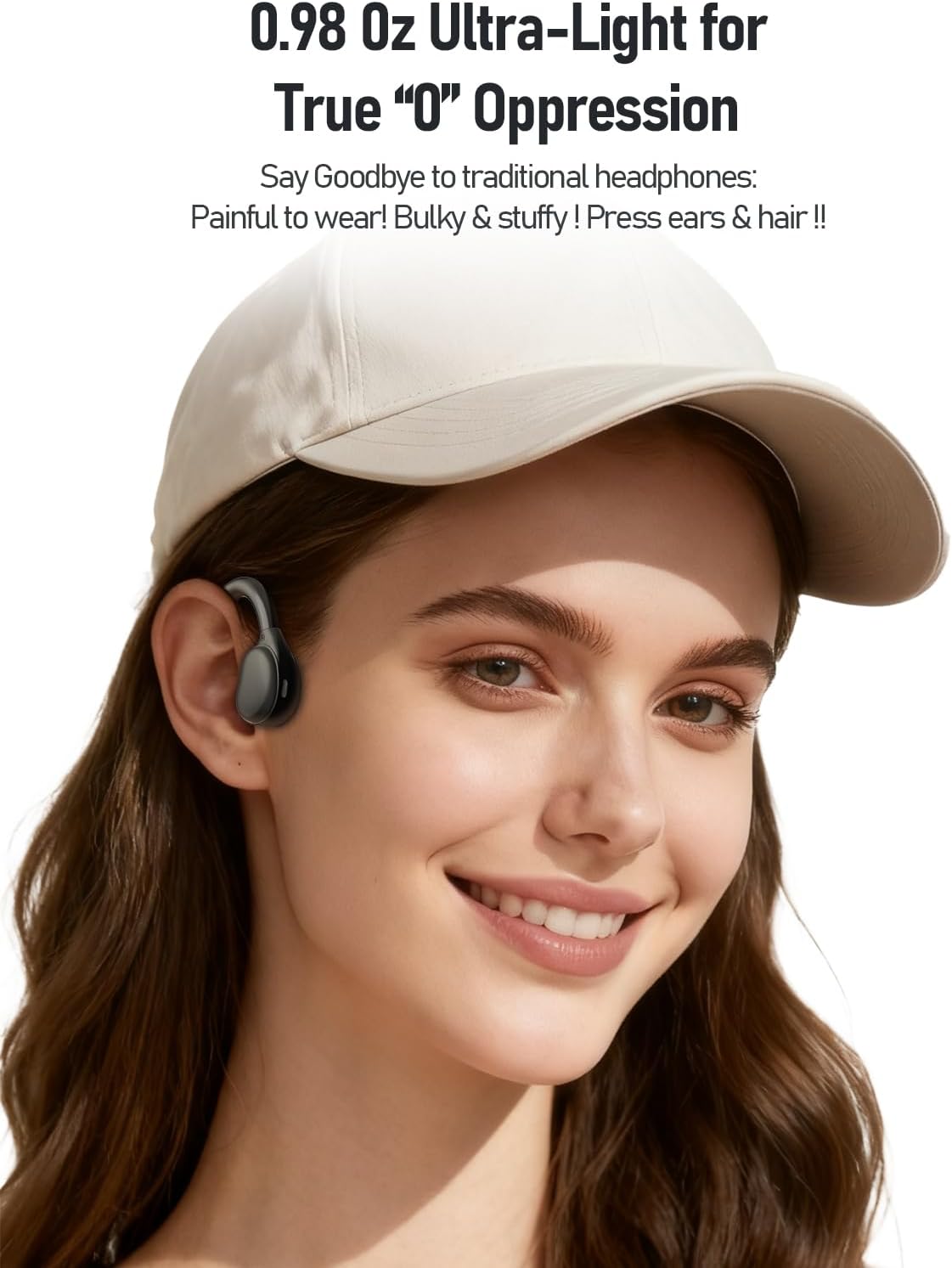 Thumbnail 2 de ANSTEN Open-Ear Headset mit Kabel (3,5-mm/USB) und Mikrofon für PC & Telefon