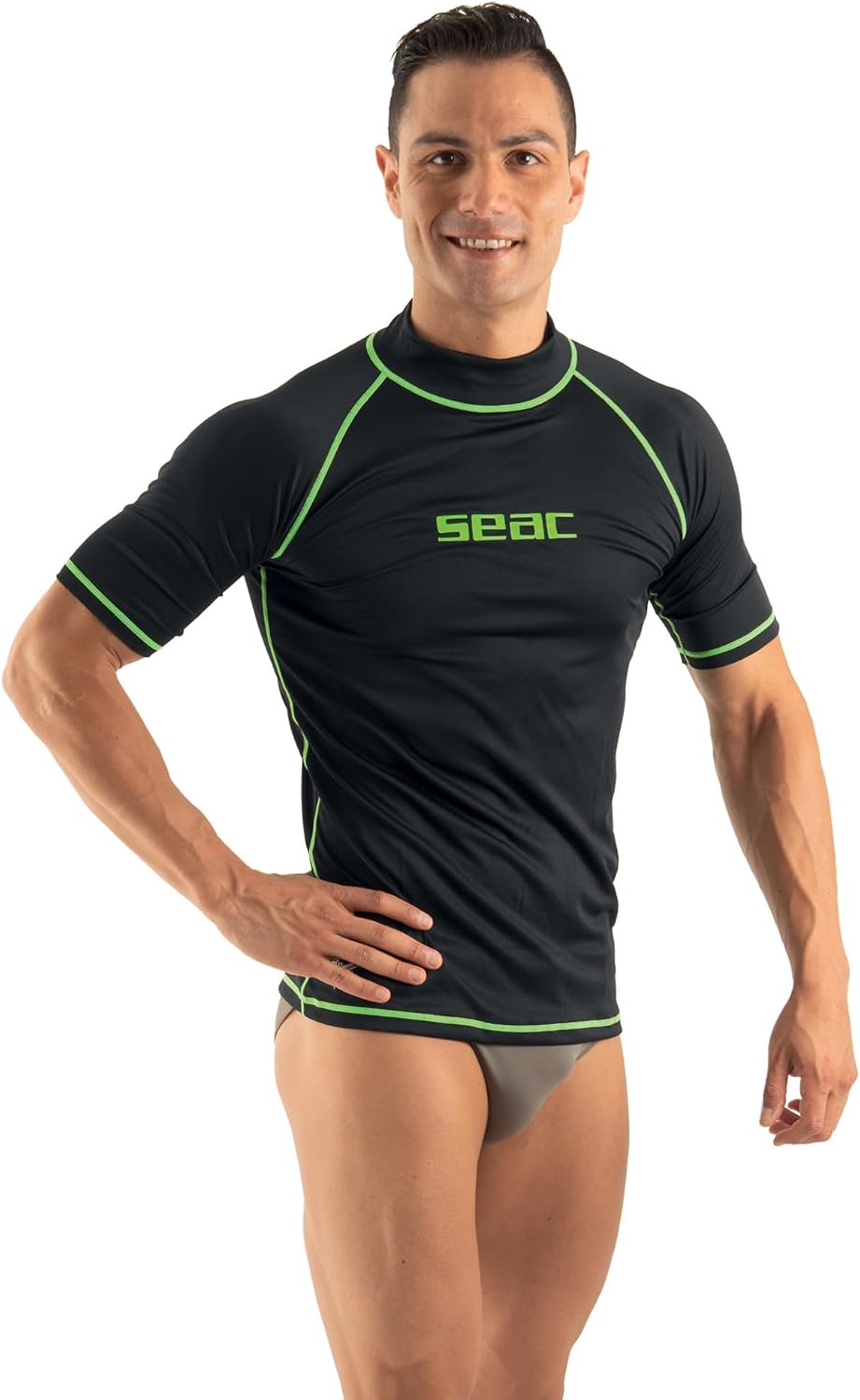 Detalle 2 de Seac T-Sun Short – rashguard do pływania, surfingu i nurkowania z ochroną UV