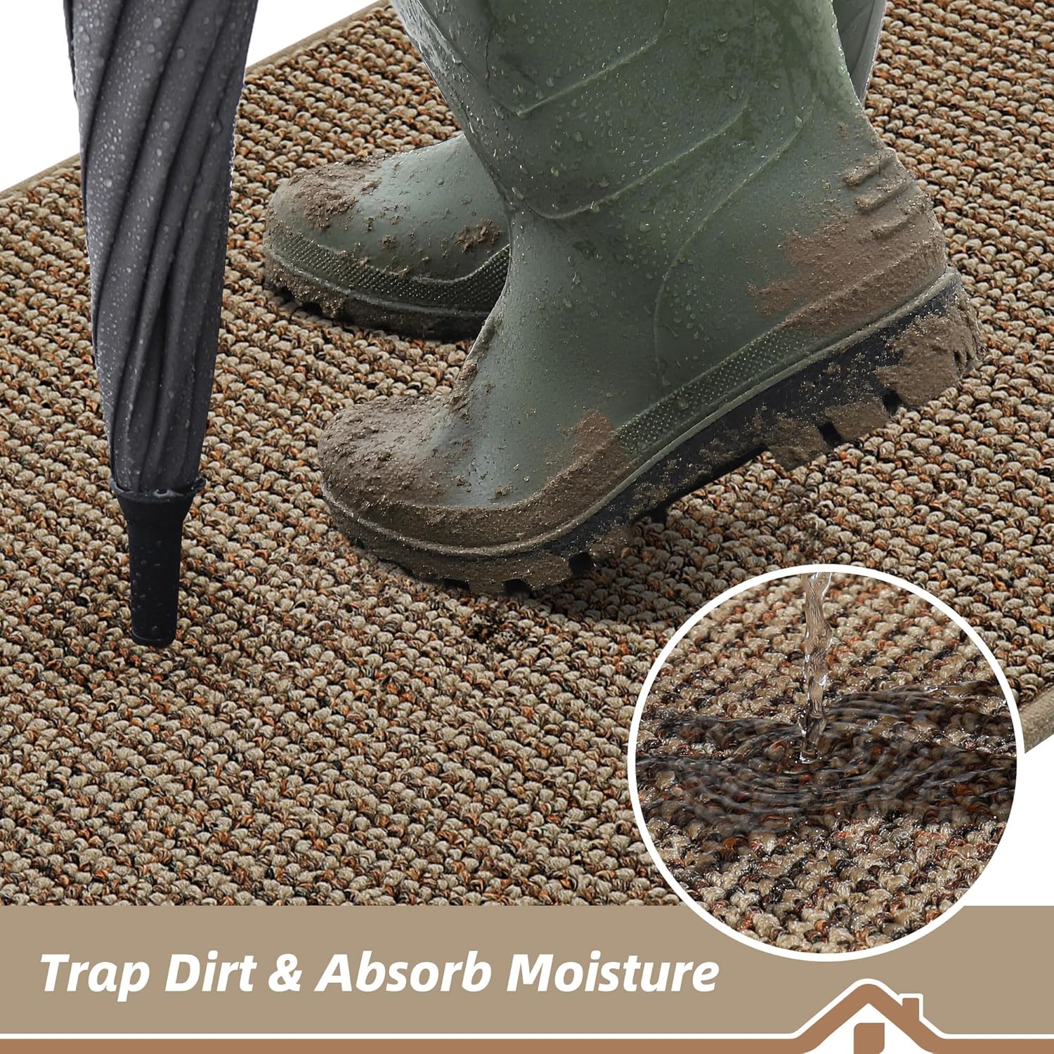 Detalle 1 de BEQHAUSE Dirt Trapper Door Mat 20 x 32