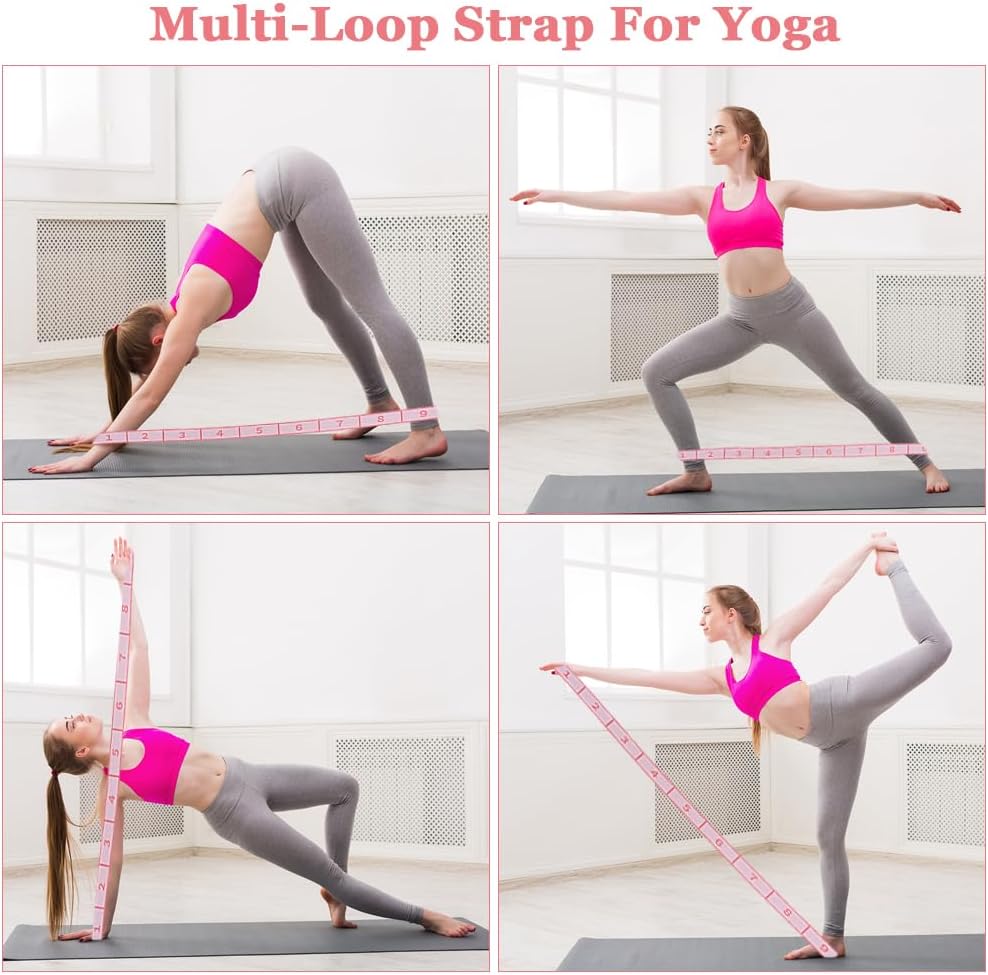 Thumbnail 6 de flintronic Yoga Stretching Strap – Stretching-Band mit 9 Schlaufen für Yoga, Pilates, Tanz & Gymnastik