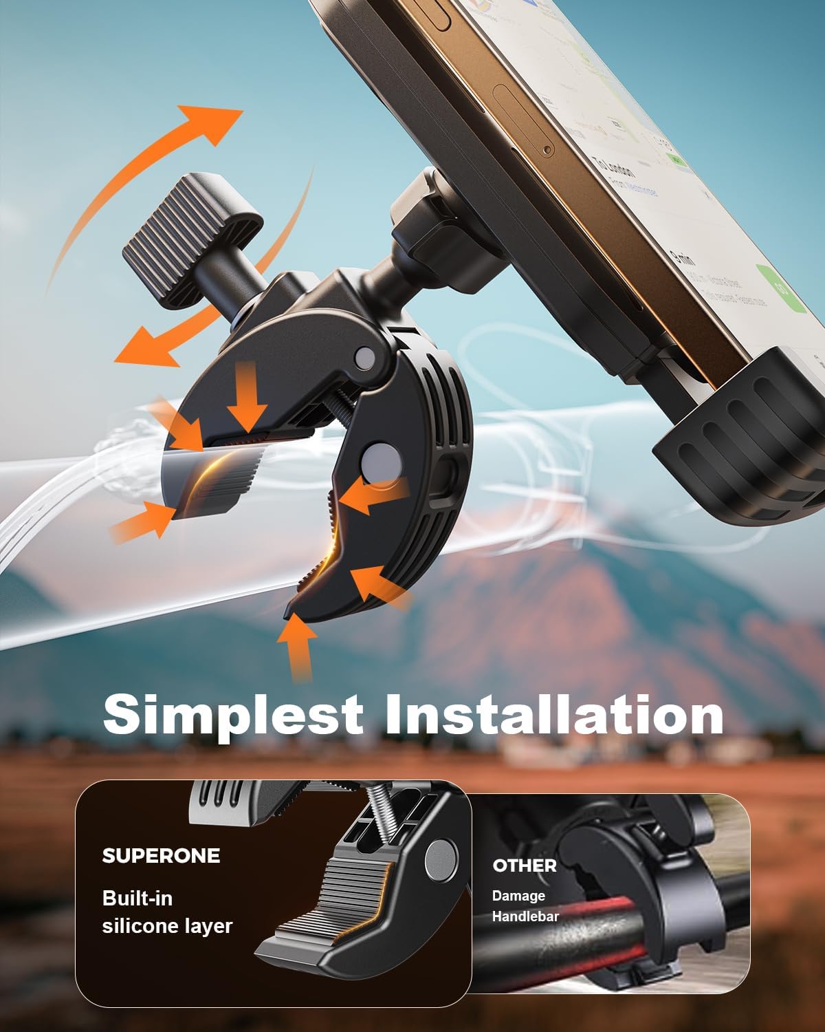 Thumbnail 5 de SUPERONE Bike Phone Holder 0.65–1.2 in