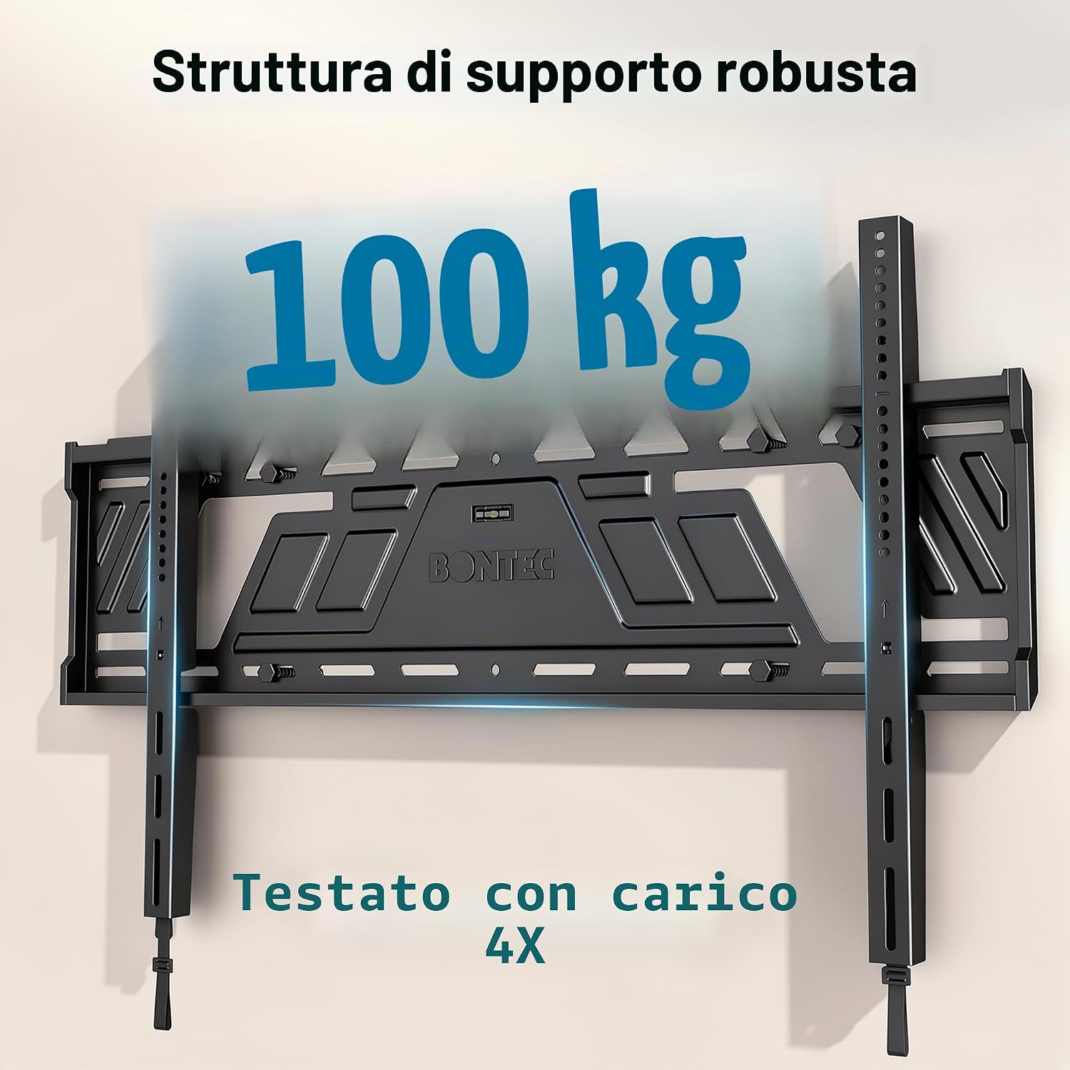 Detalle 2 de BONTEC Supporto TV da Parete per TV 43-100" — VESA 800x600, profilo ultra-sottile e portata fino a 100 kg