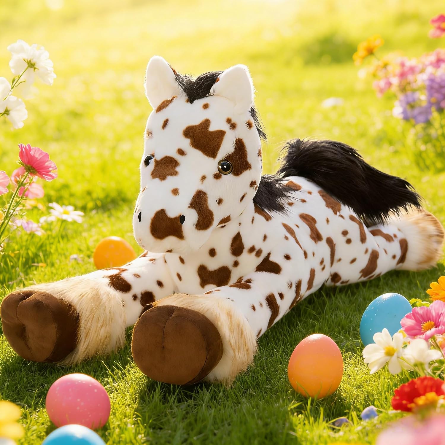 Thumbnail 1 de MaoGoLan 47" Giant Appaloosa Horse Plush Pillow — The Big Cuddle Buddy for Kids and Decor