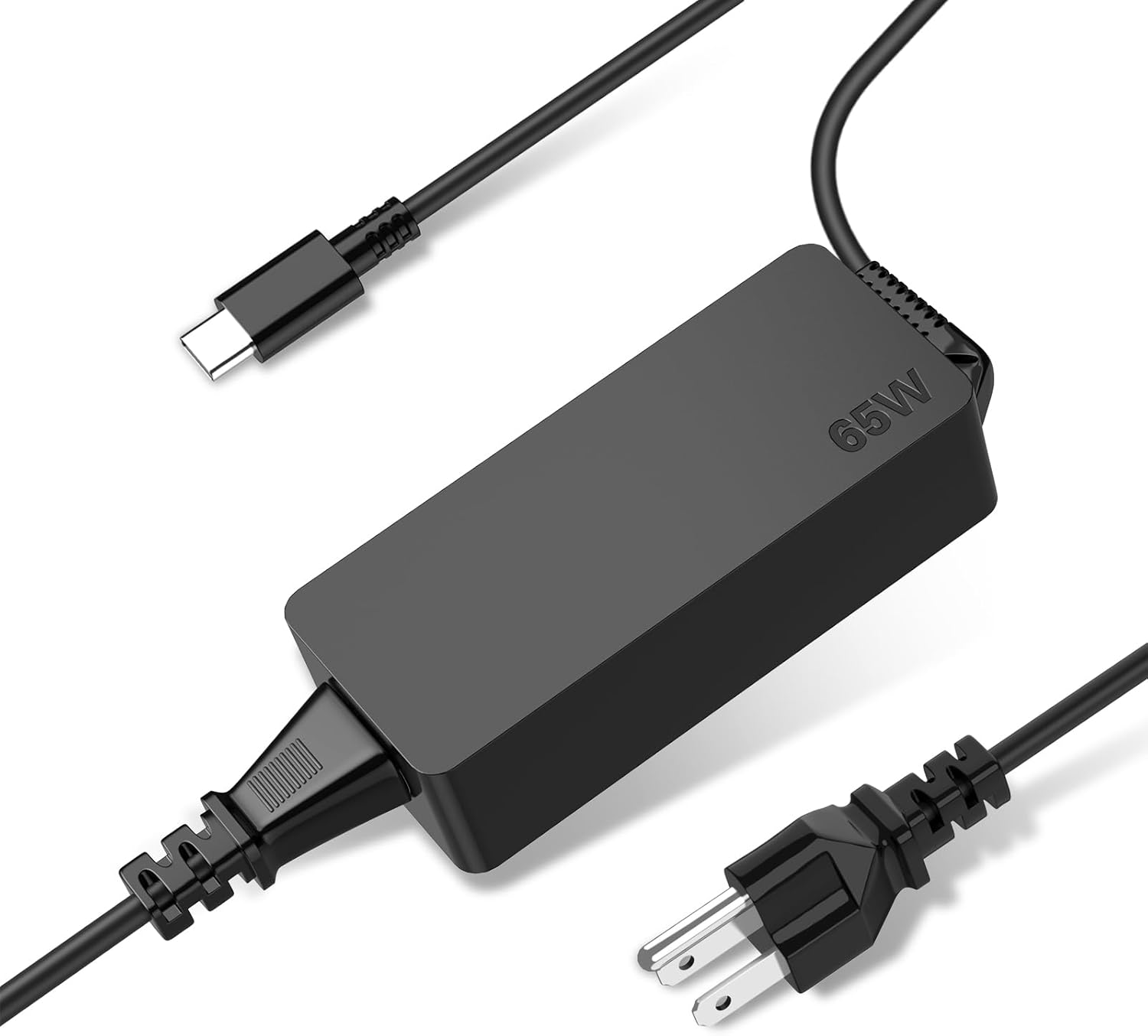 Detalle de Universal 65W USB-C Laptop Charger (USB-C PD 3.0) – Replacement AC Power Adapter for many ThinkPad, HP, Dell, Lenovo and more