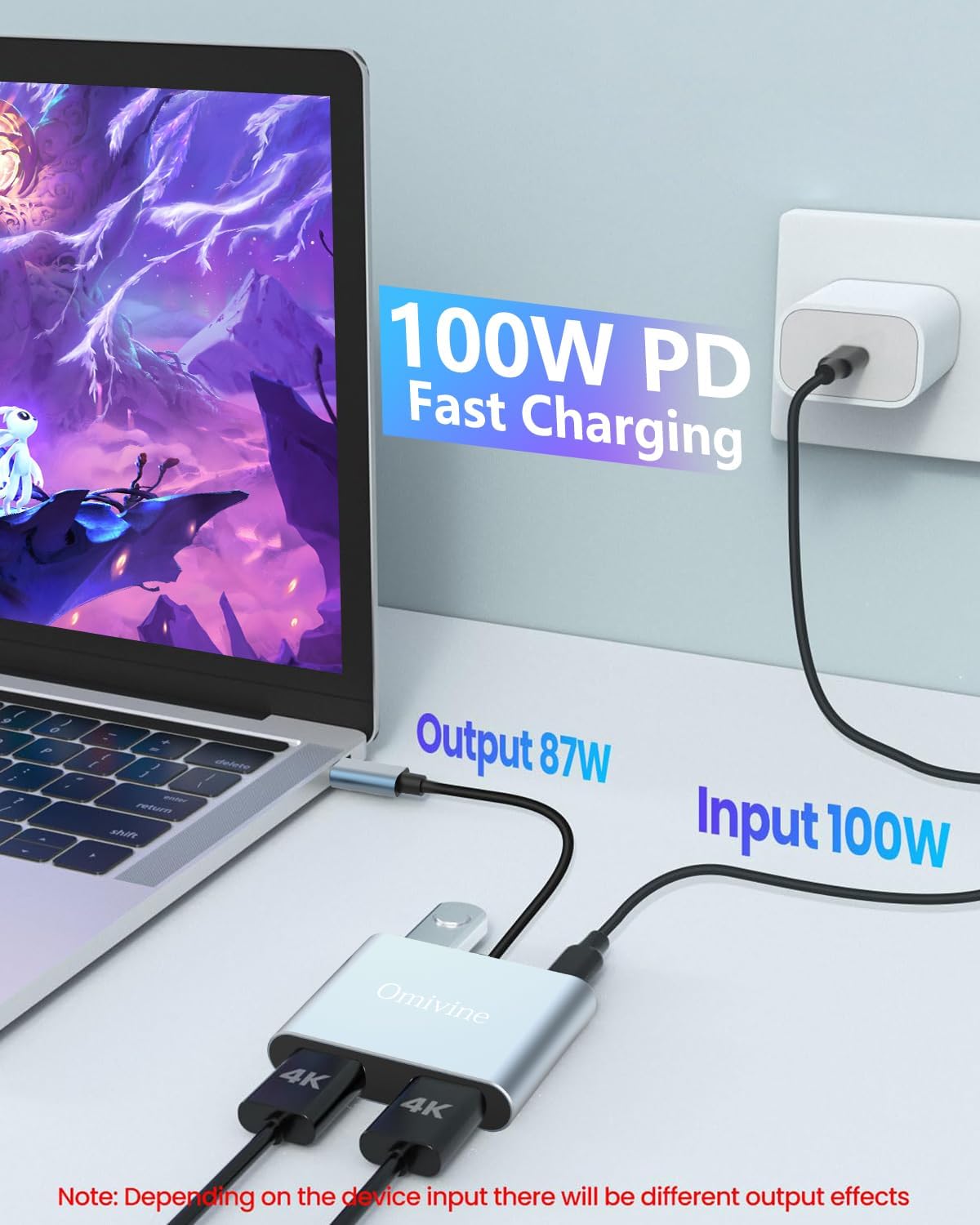 Thumbnail 5 de USB C to Dual HDMI Adapter 4K with 100W PD