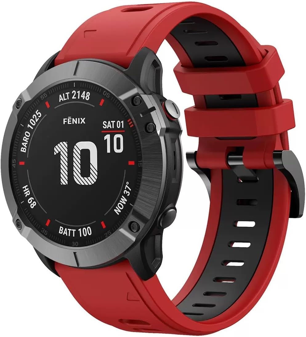 Thumbnail 4 de FiiMoo 22mm silicone replacement strap for Garmin Descent G2/G1, Fenix 8 47mm and Quatix 7 Pro