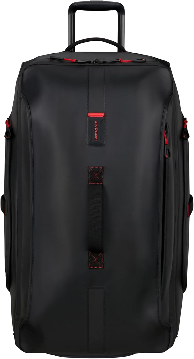 Detalle de Samsonite Paradiver Light Reisetasche mit Rollen (79 cm, Large, 121,5 L, Schwarz)