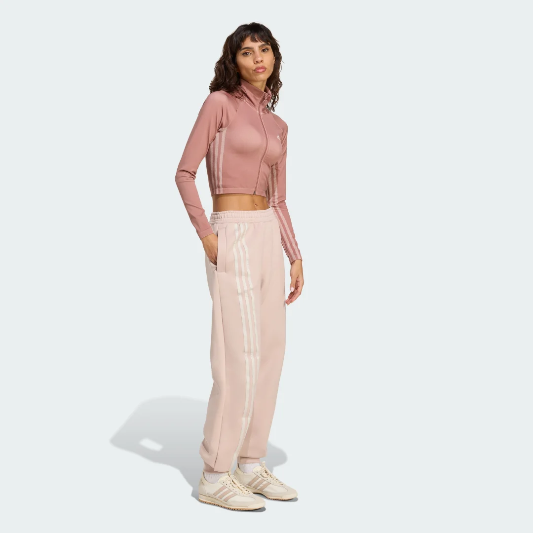 Thumbnail 2 de Chaqueta sin costuras Firebird de Adidas – Rosa, para uso diario y entreno ligero