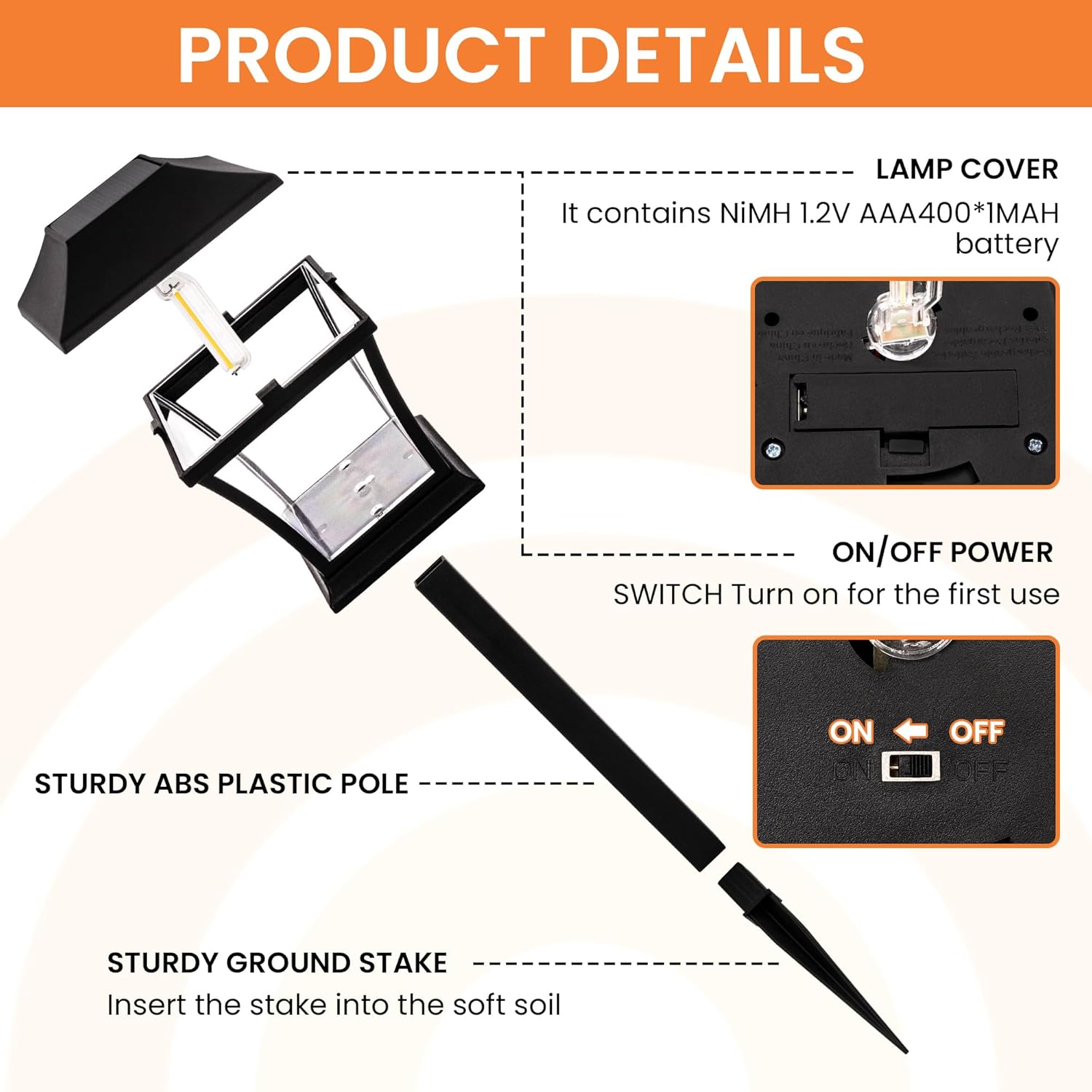Detalle de GIGALUMI Solar Pathway Lights 12 Pack review