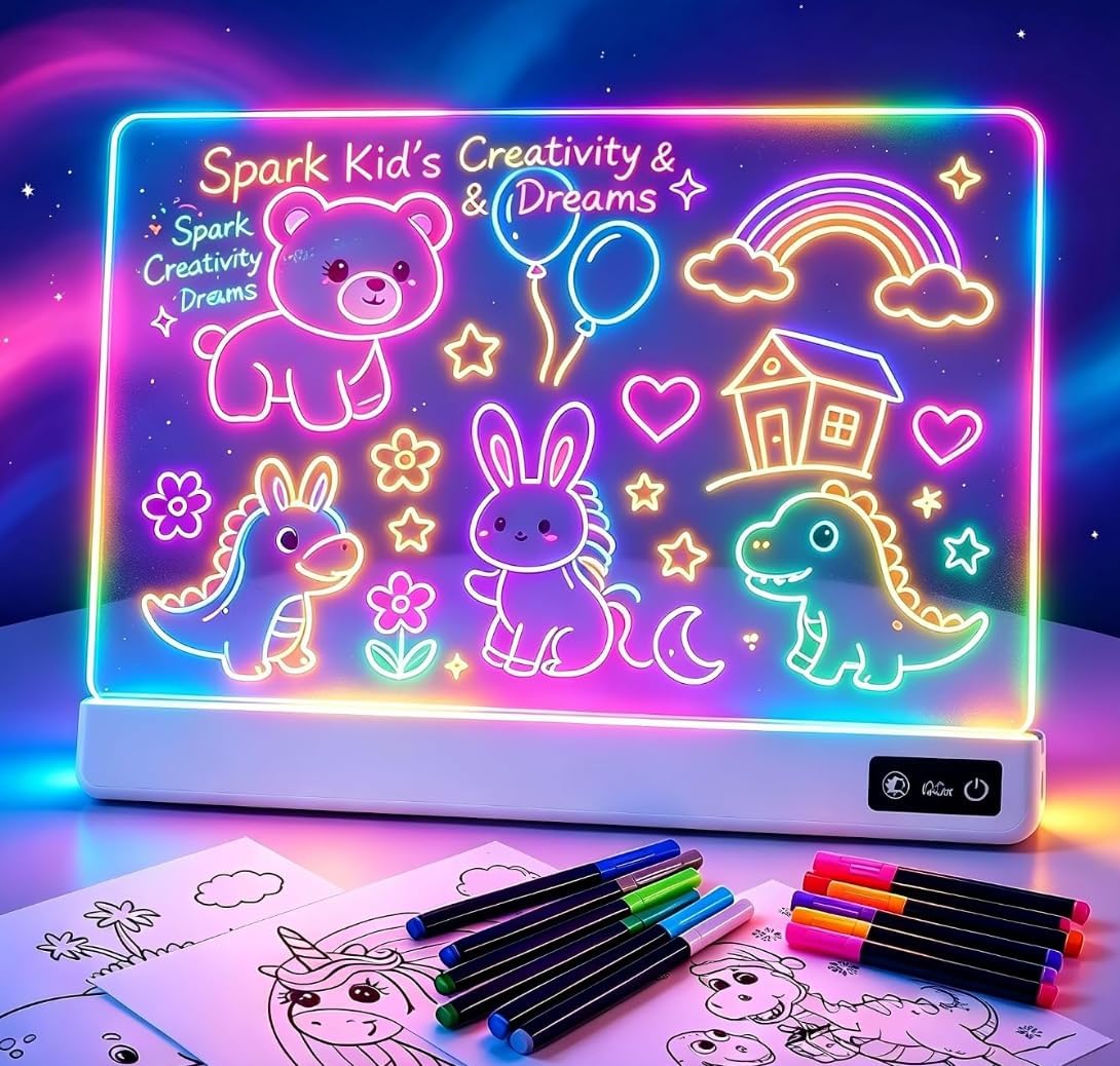 Detalle de SROT led1-1 17-Inch LED Drawing Board, Rechargeable Acrylic Dry-Erase Pad
