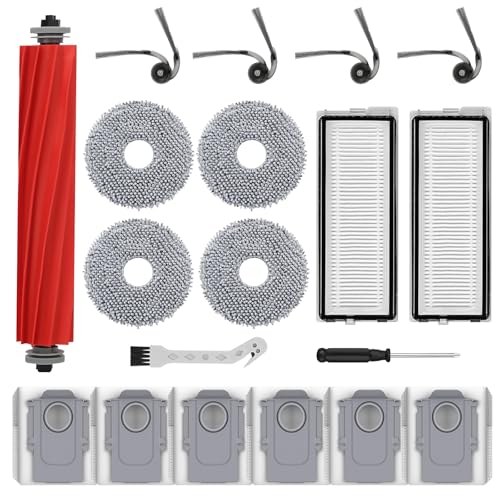 Detalle de QV 35A Zubehörset für Roborock QV 35S/QV 35A/QR 598/QR 798 – 19-teiliges Ersatzteilset von howekuze