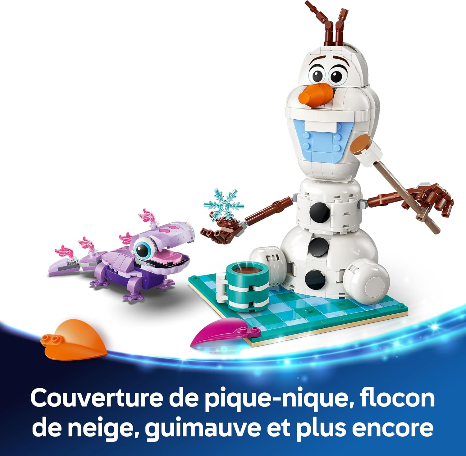 Detalle de LEGO Disney Le Pique-Nique d’Olaf et Bruni (43287) – Figurines LEGO ǀ Disney pour enfants dès 7 ans