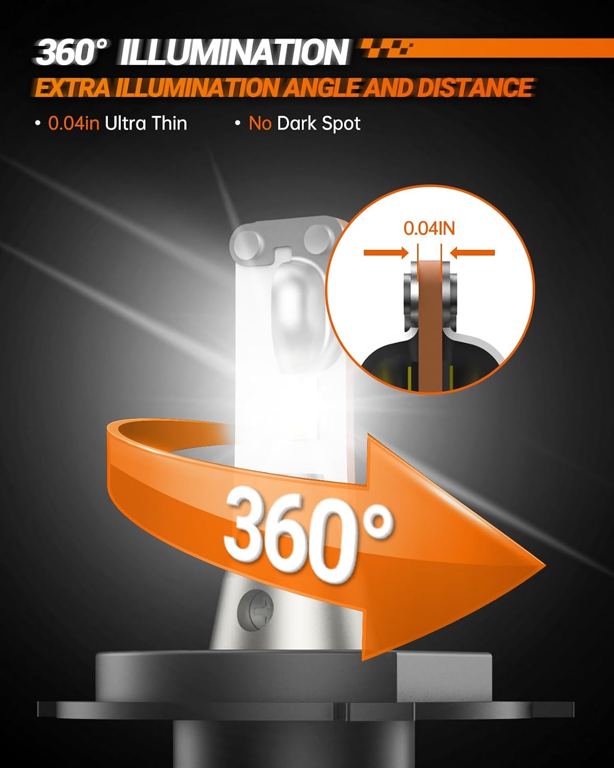 Detalle 2 de SEALIGHT H4/9003/HB2 Bulbs 36000LM Daylight White 6000K