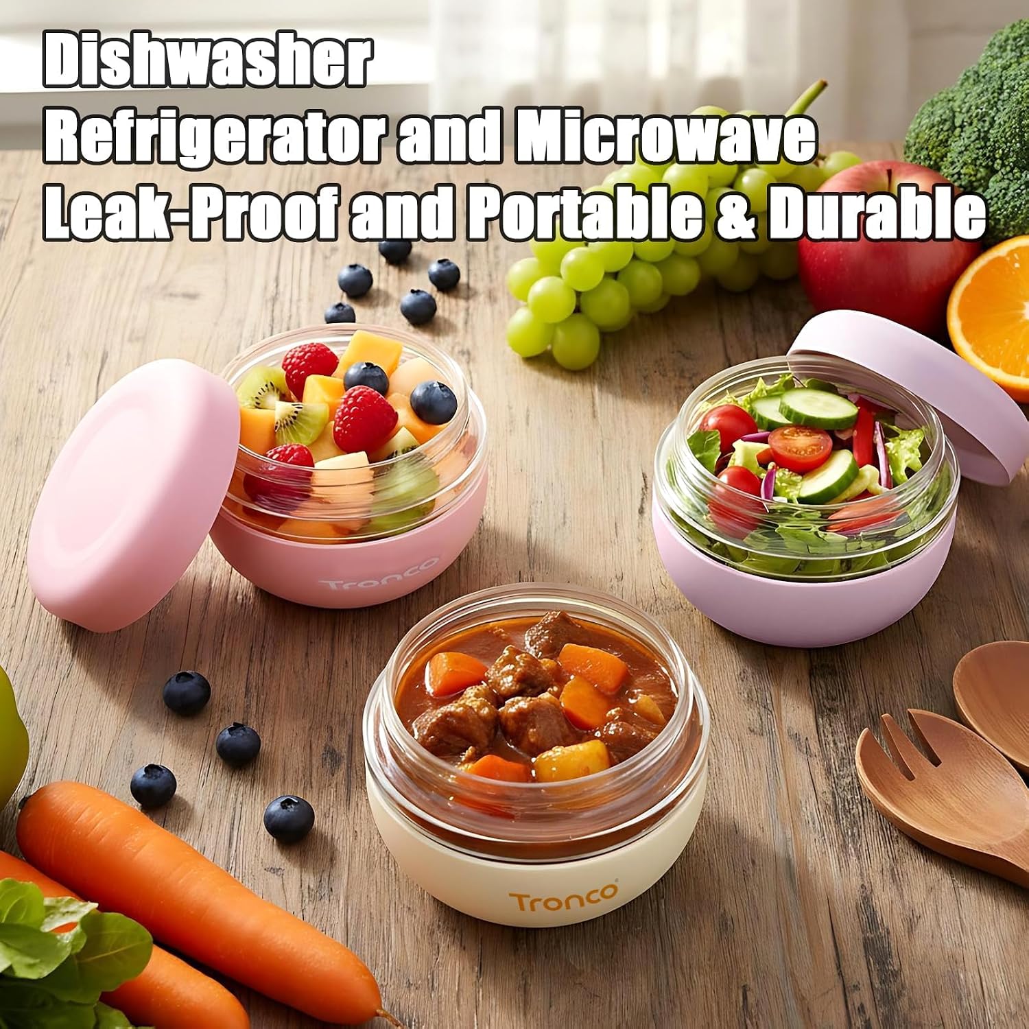 Detalle de Tronco 24 oz glass meal prep containers