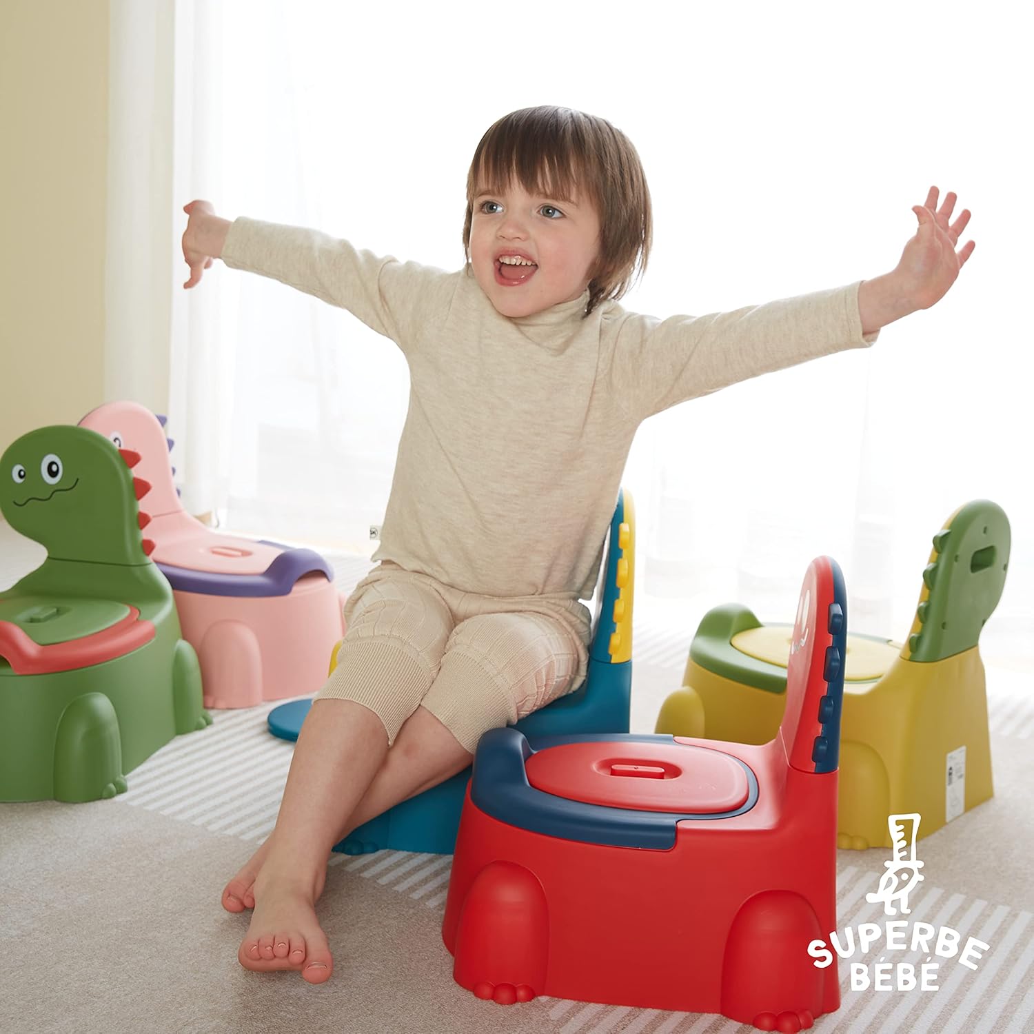 Thumbnail 6 de Pot Bébé Toilette d’apprentissage Dino — portable, anti-éclaboussures et anti-odeur