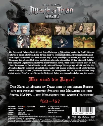 Detalle 1 de Attack on Titan Final Season 4 – Blu-ray Vol.1 (Alemania) | Crunchyroll