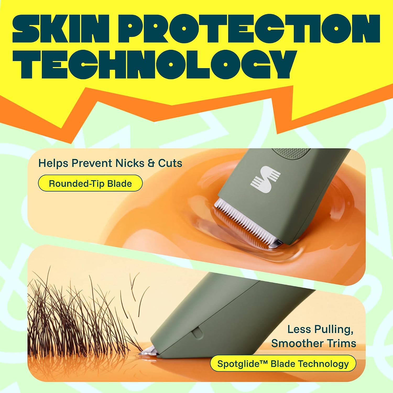 Thumbnail 6 de MANSPOT Groin & Body Hair Trimmer with Ceramic Blade and Four Guards