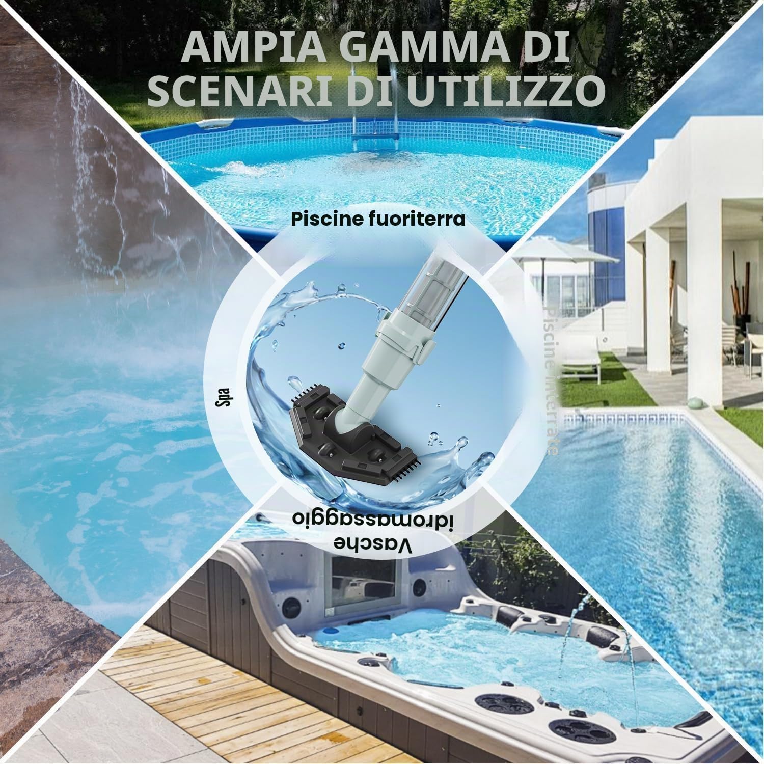 Detalle de Lydsto S1 Lite: Aspirapolvere per Piscina senza Fili 3 in 1, 90 Min di Autonomia