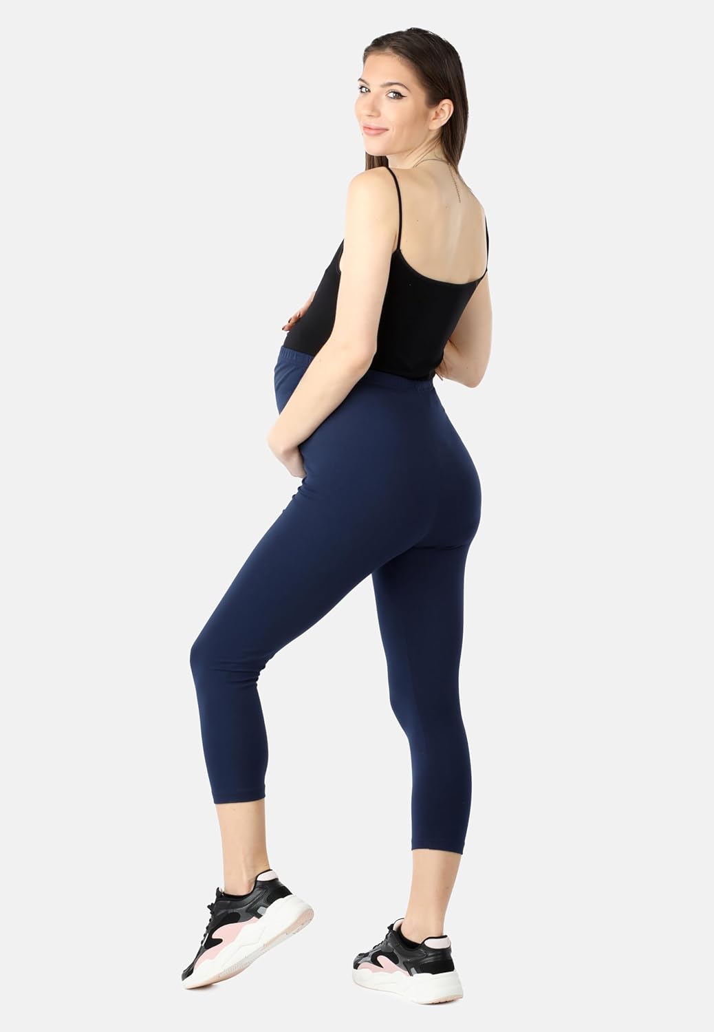 Thumbnail 3 de Be Mammy Leggings Premaman 3/4 in Cotone Biologico BE20-284