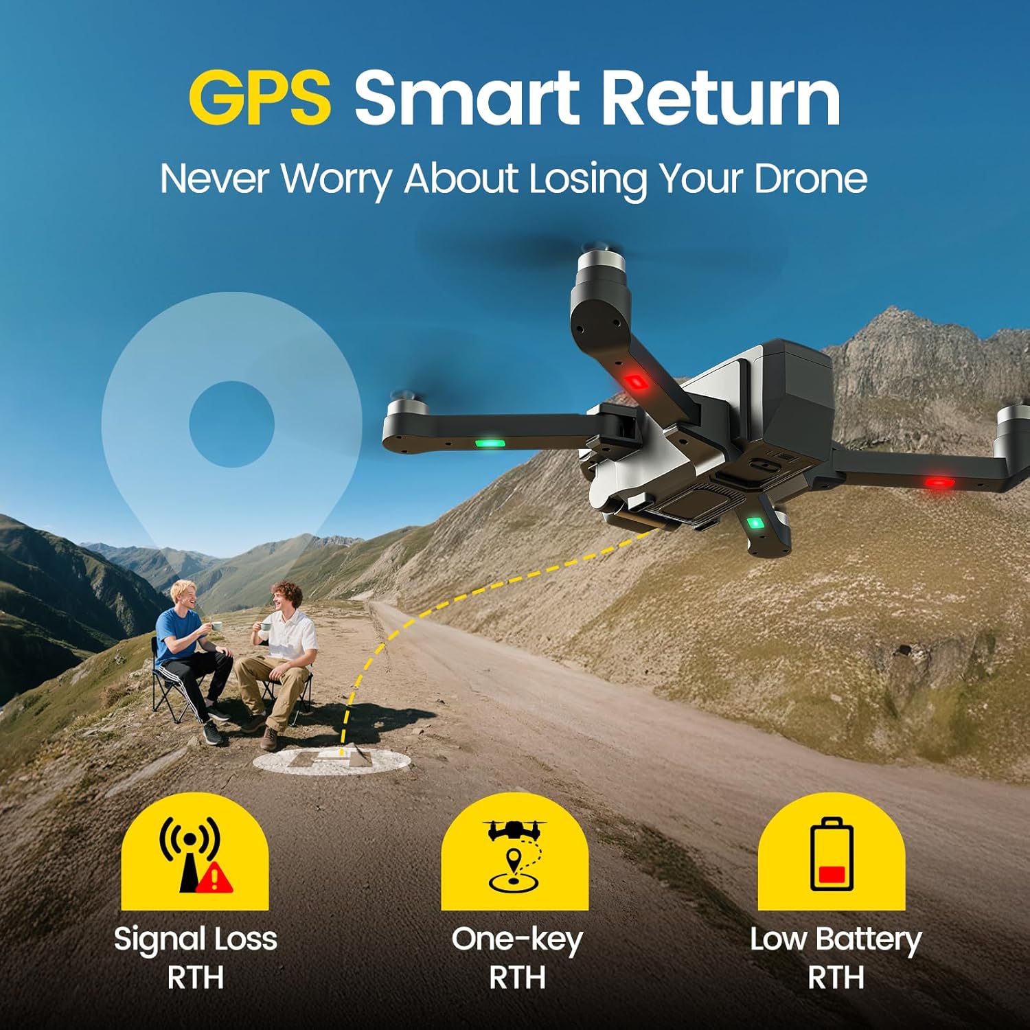 Thumbnail 4 de DEERC D35Pro 4K GPS RC Drone with Controller HD Screen, 5G Transmission and Follow Me