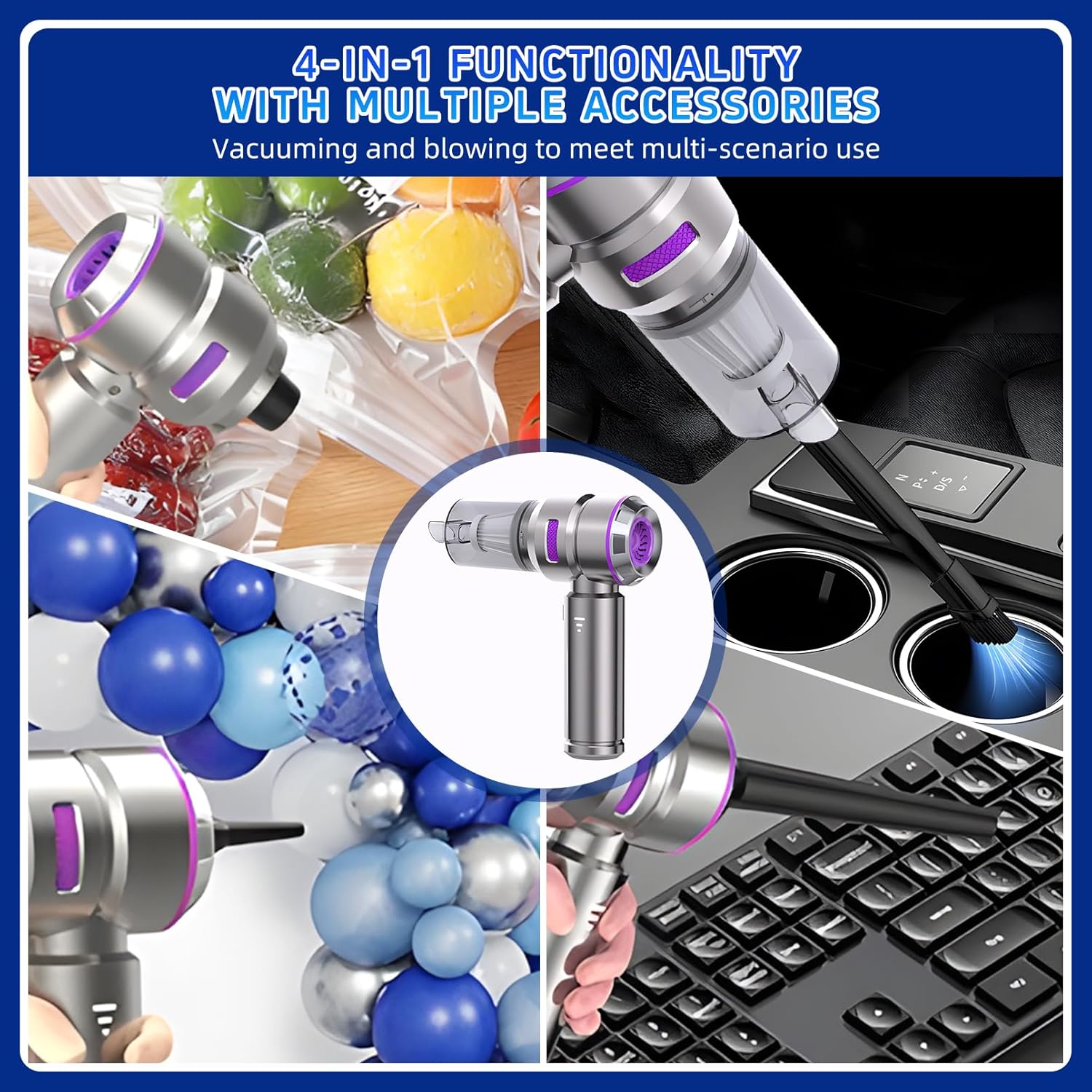 Detalle de Higoom 4 in 1 cordless vacuum 22000Pa