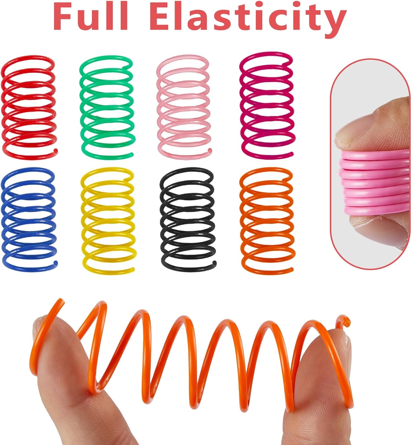 Thumbnail 4 de DMwespe 104 Pcs Cat Spring Toy review: a vibrant indoor chase set for kittens and cats