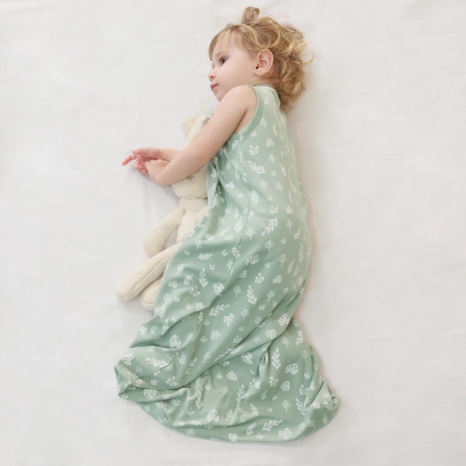 Thumbnail 6 de Mosebears Baby Summer Sleeping Bag 0.5 Tog 0-6 Months (2 Pack, Green, Size S)