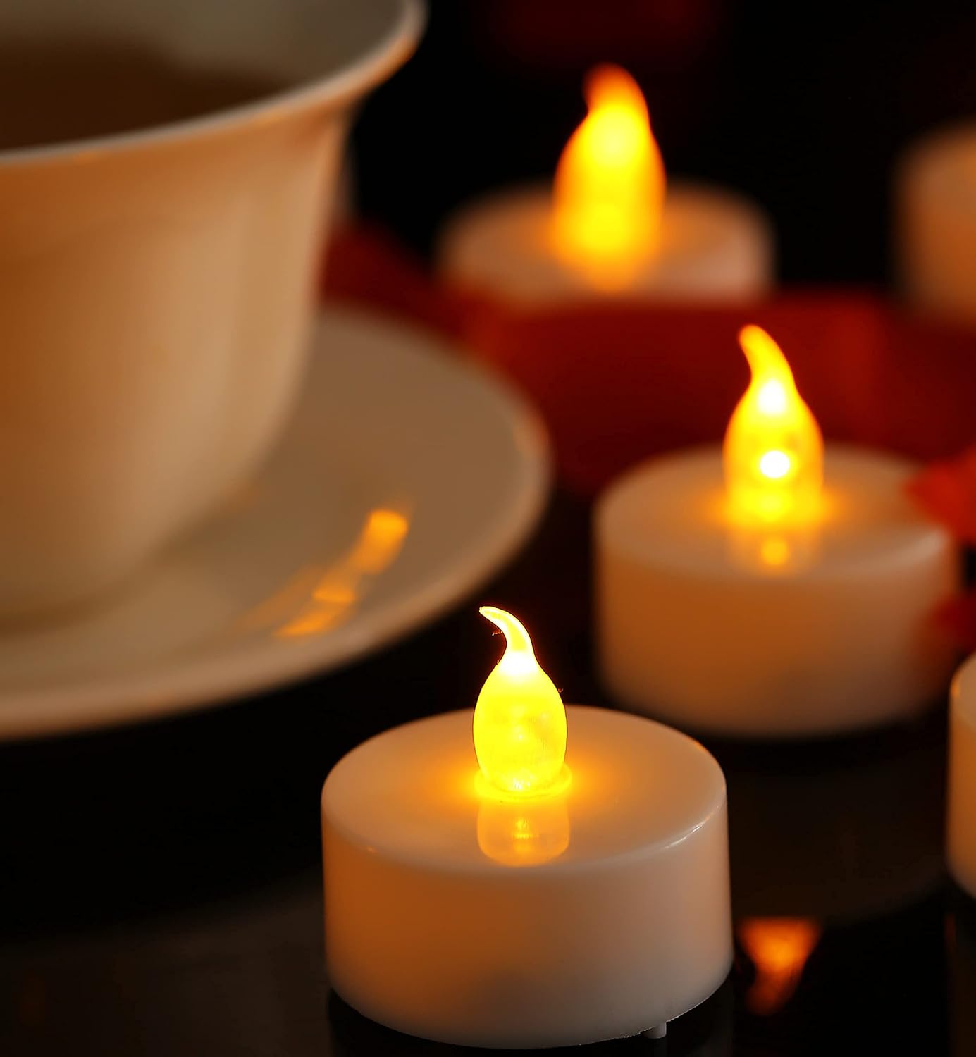 Thumbnail 2 de Jialine 12 Pack Flickering LED Tea Lights 200+