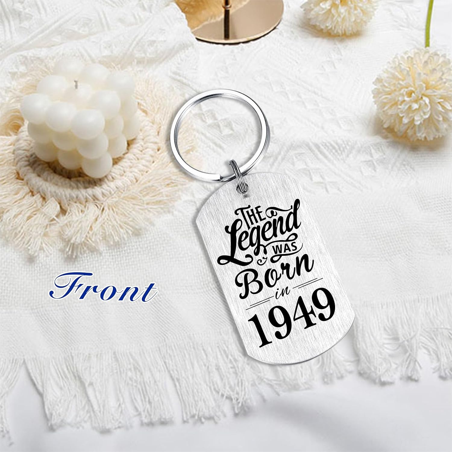 Thumbnail 3 de Yobent 77th Birthday Keyring 2x1.1 in