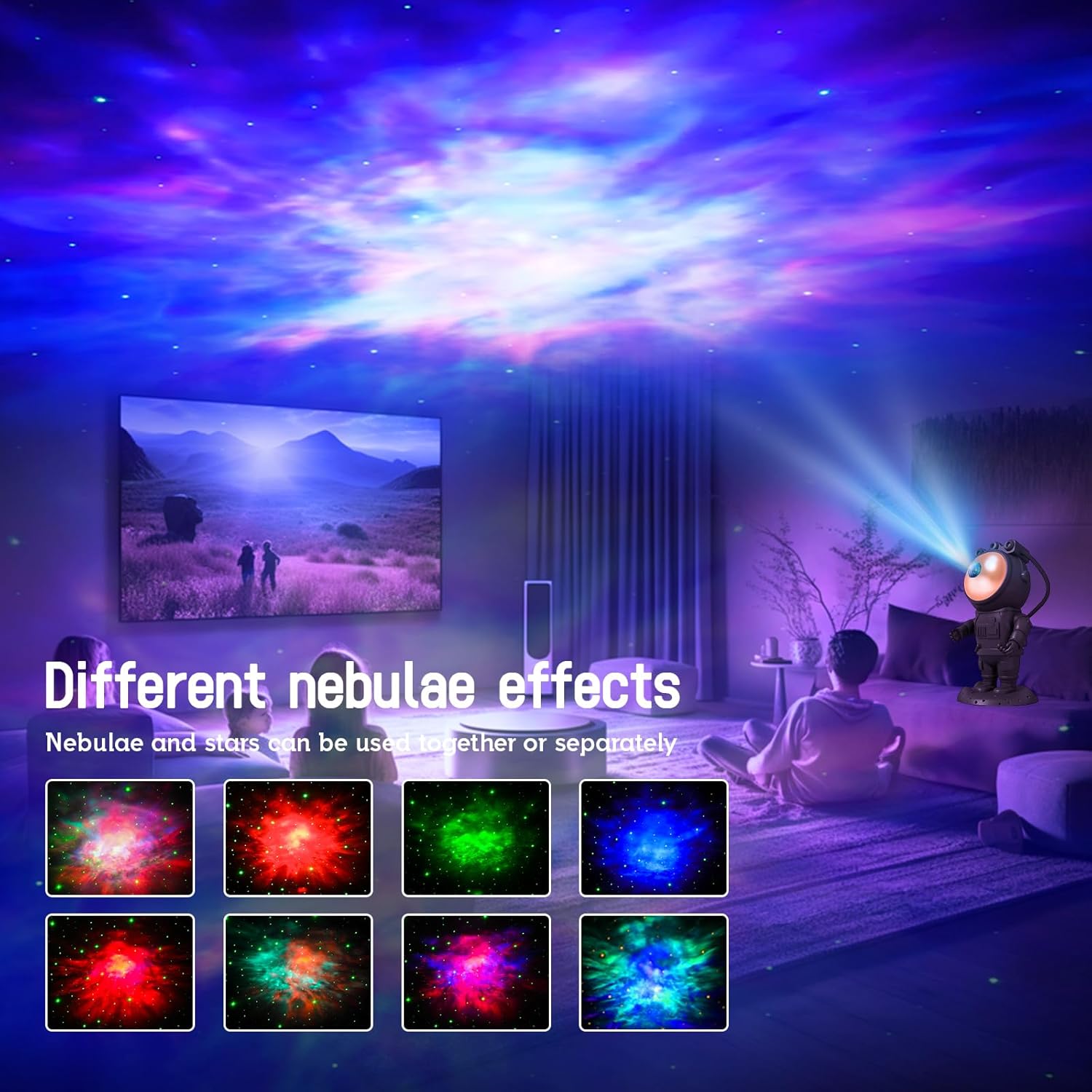 Thumbnail 1 de MOLEKSDAL Astronaute Projecteur Galaxy 360°