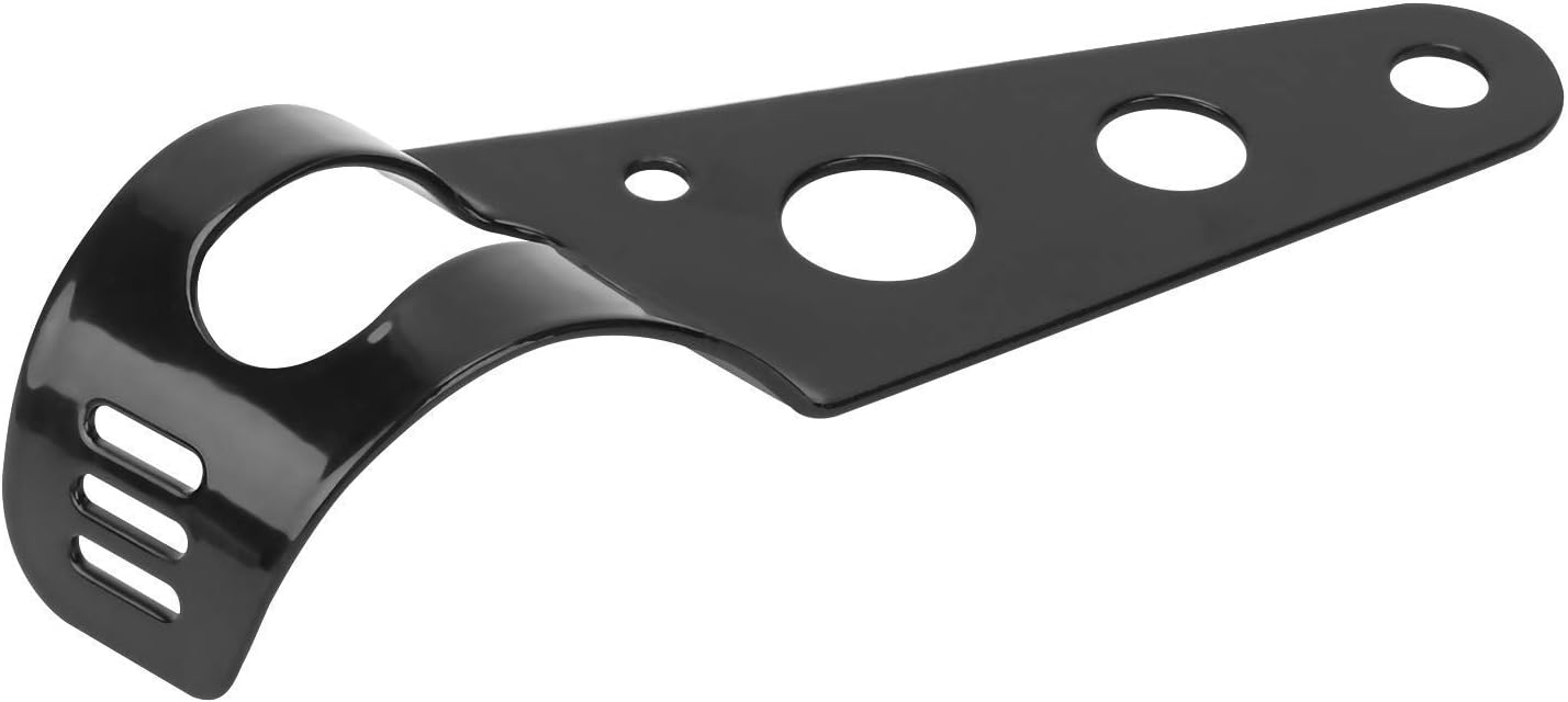 Thumbnail 6 de OSAN Motorcycle Headlight Mount Brackets 35mm-43mm Fork Ear for Chopper Café Racer (Black)