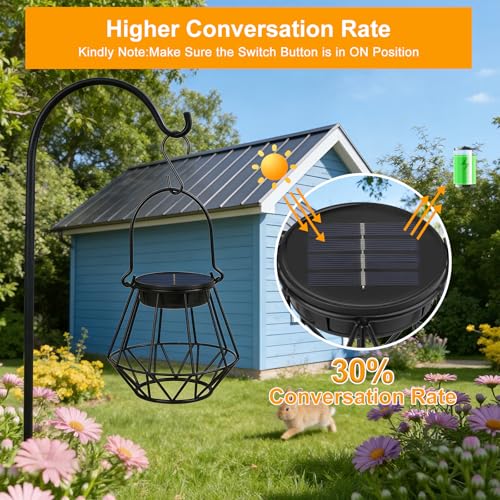 Detalle de Dehobo Solarlampen für Außen Hängend & Stehend, IP65 wasserdicht – 2 Stück