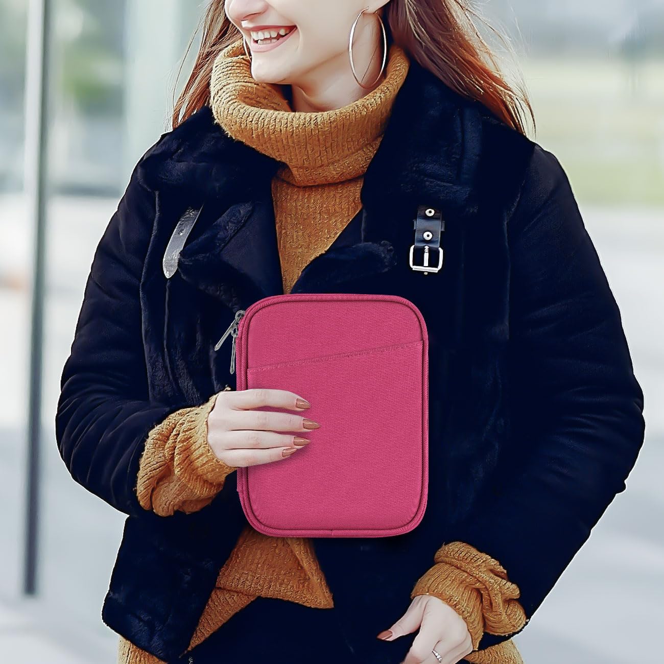 Thumbnail 6 de Vinabilia 6–7 Zoll Sleeve Tasche Hülle für 7" Kindle & weitere E-Reader (Rosenrosa)