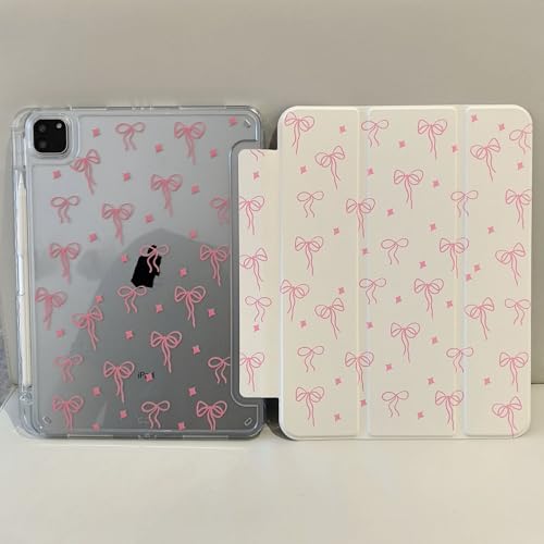 Thumbnail 7 de Fycyko Étui pour iPad (A16) 11e Génération et iPad 10e Génération – Motif Rose Nœud avec Porte-Crayon