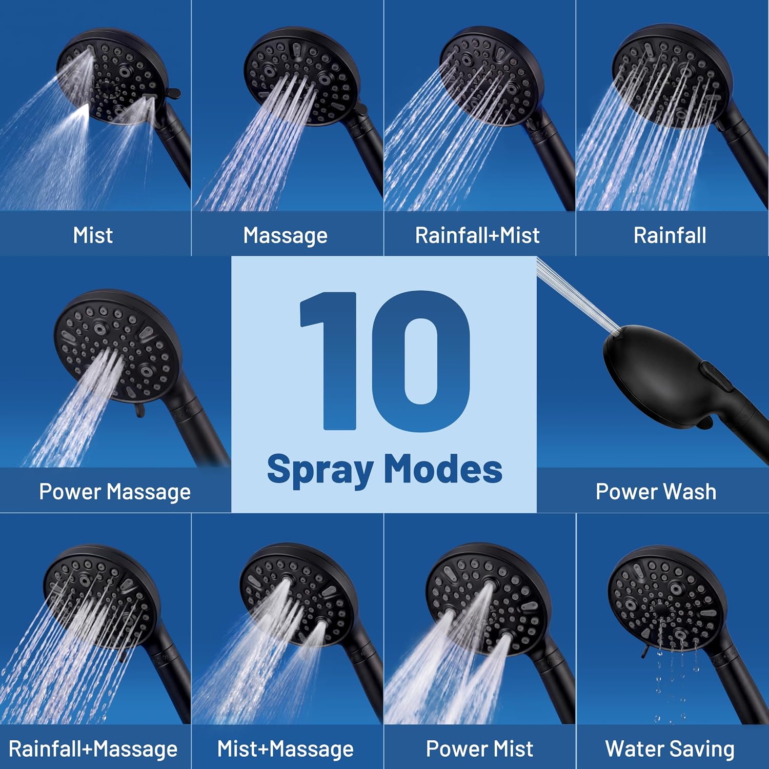 Thumbnail 6 de MakeFit Dual Filtered Rain Shower Head with Hard Water Filter