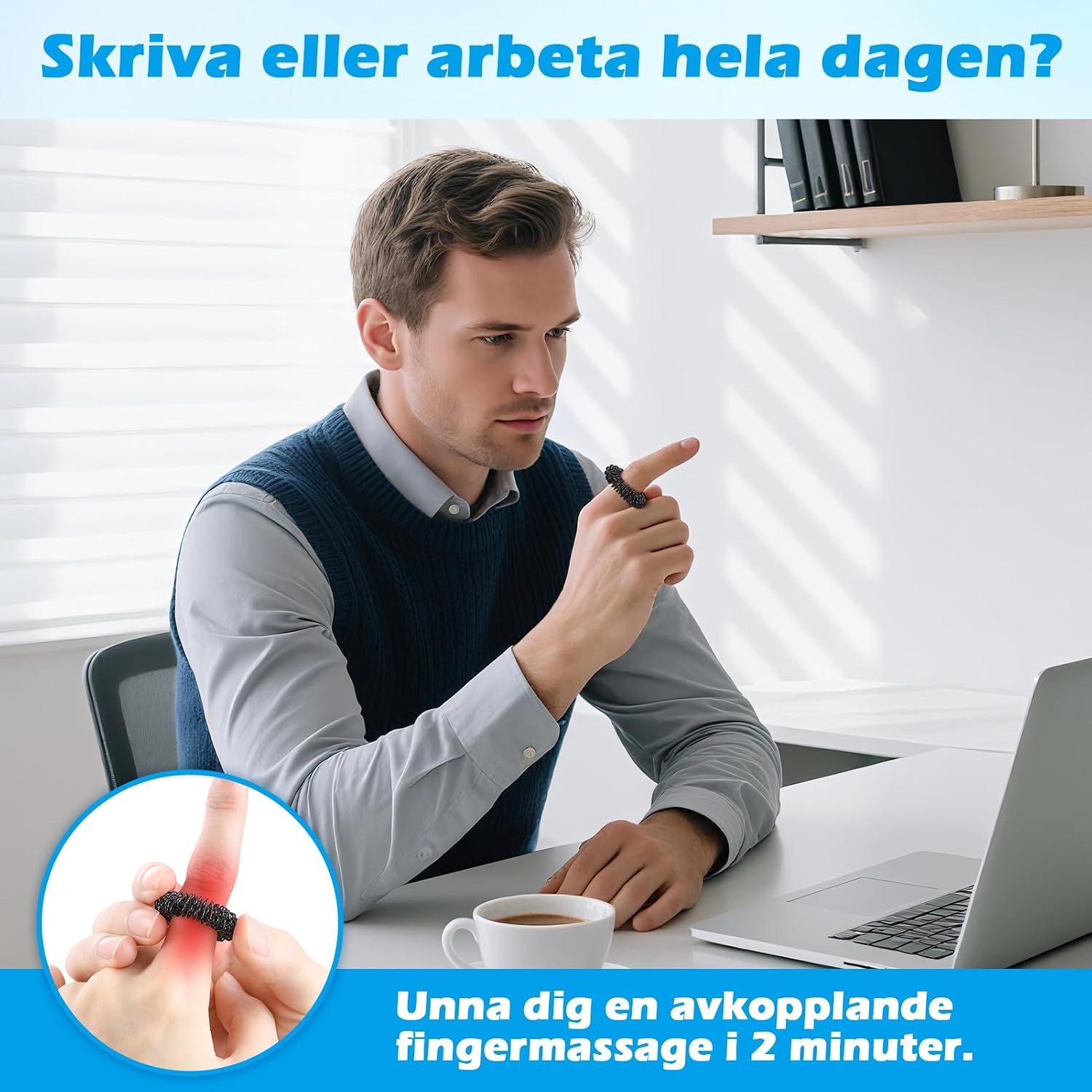 Thumbnail 6 de YANGTSUNG 24-pack akupressurringar, 30 mm, i stål för fingermassage