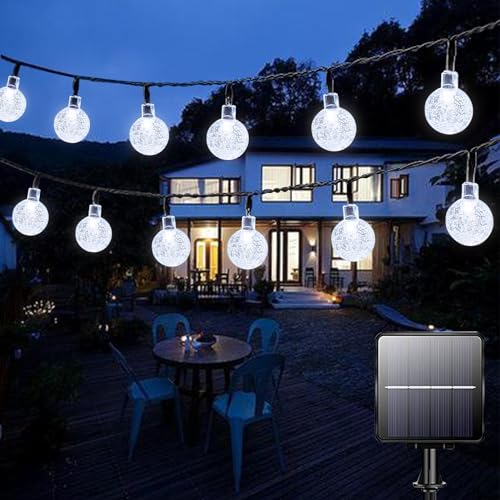Detalle de Lezonic Solar Garden Lights Outdoor: 50 LED 7m Solar String Lights
