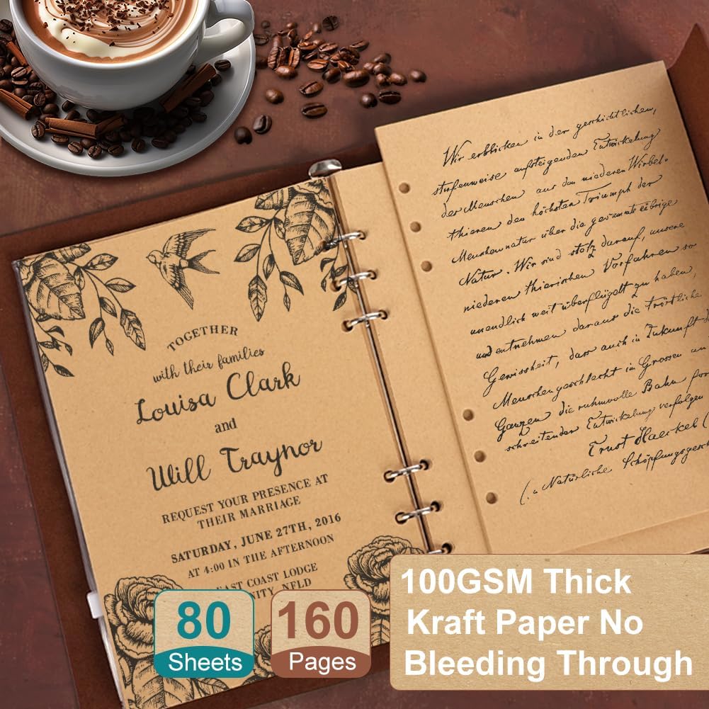 Thumbnail 6 de ANOMM M2-4745123 navulbaar notitieboek A5, 160 blanco pagina’s, PU-leer