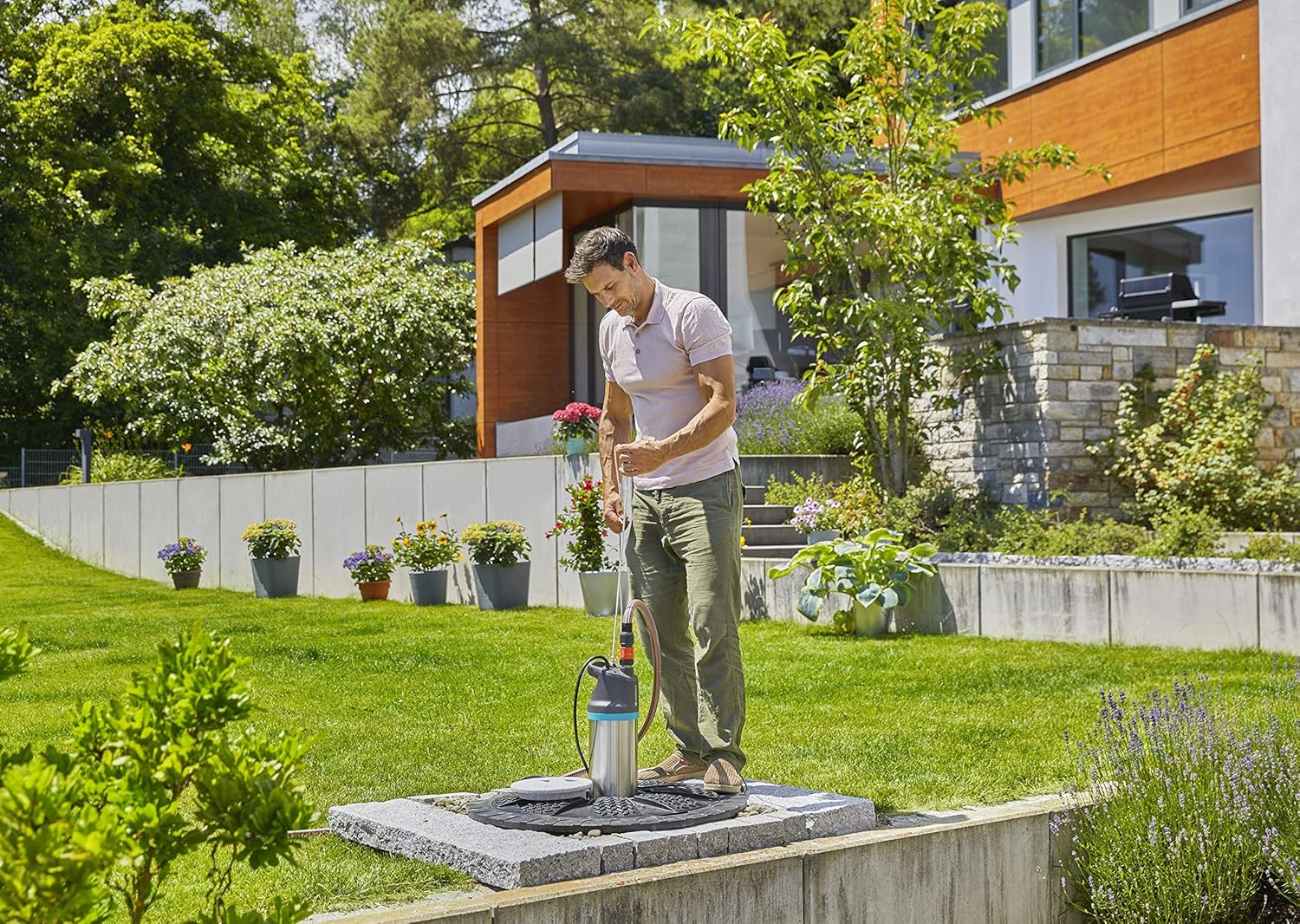 Thumbnail 1 de Gardena Tauch-Druckpumpe 6100/5 inox automatic 1773-20 – automatische Tauchdruckpumpe mit Schmutzfilter