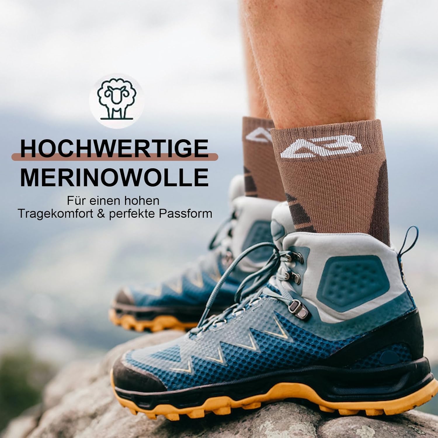 Thumbnail 2 de Alpen Bears Calze Trekking in Lana Merino Premium – Set da 2 paia