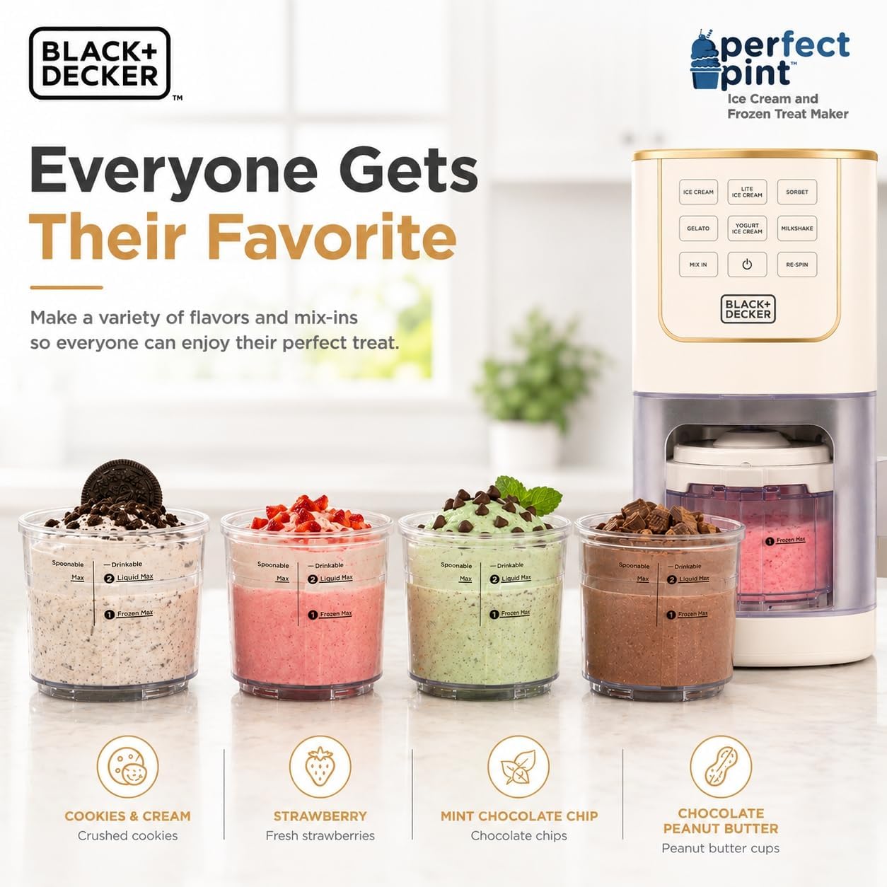 Detalle de BLACK+DECKER Ice Cream Maker for Families & Kids