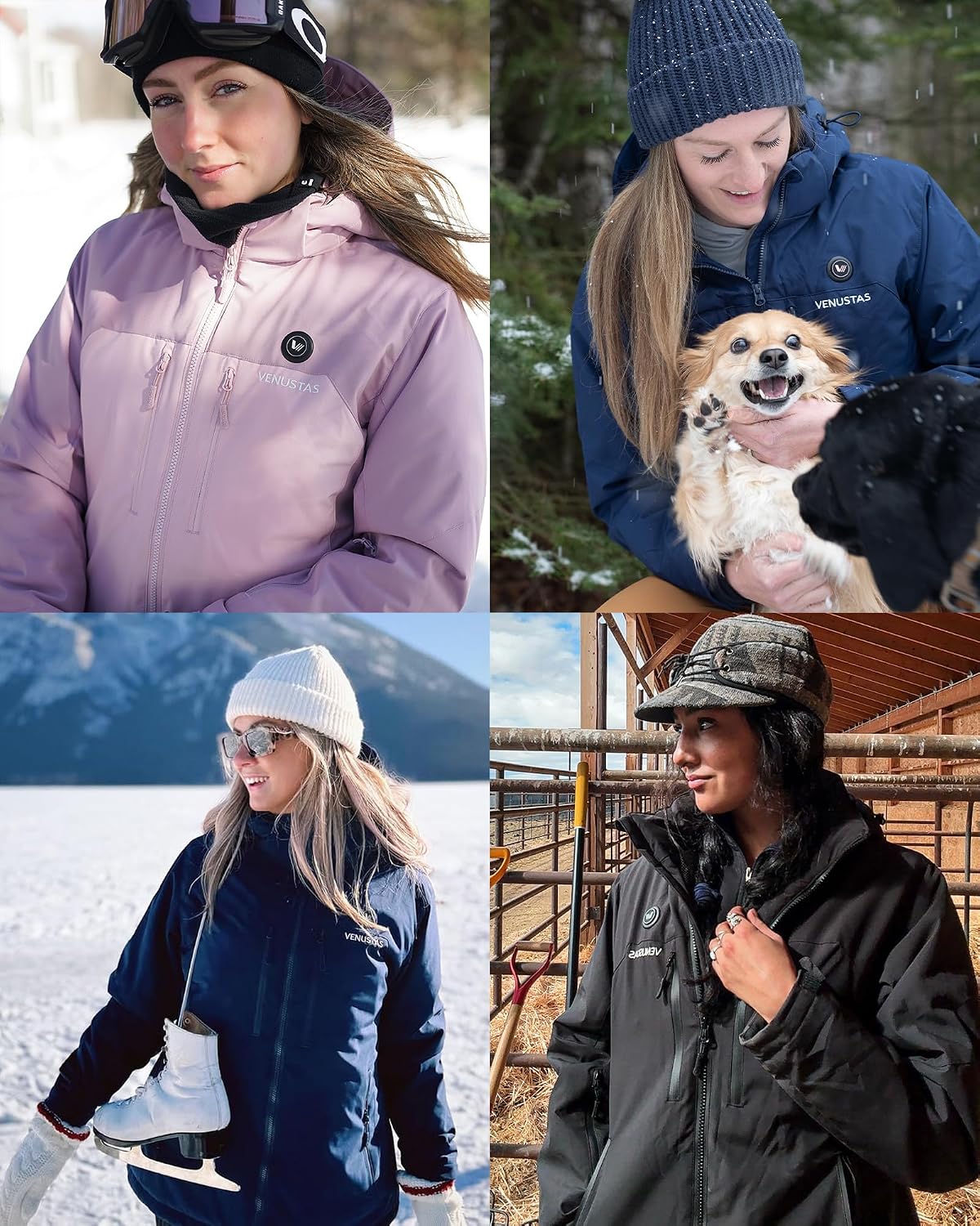 Detalle de Venustas Venustas-7500 12V Women's Heated Softshell Jacket, 5 Zones